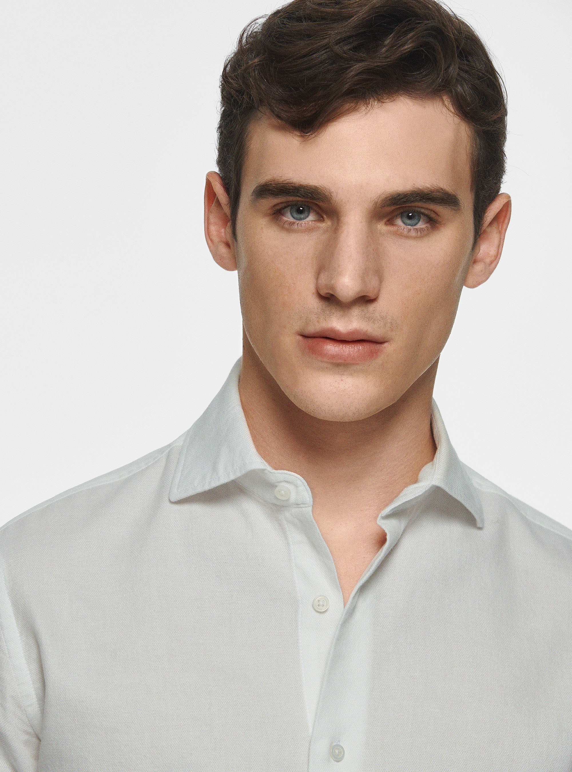 Cotton gauze shirt, WHITE