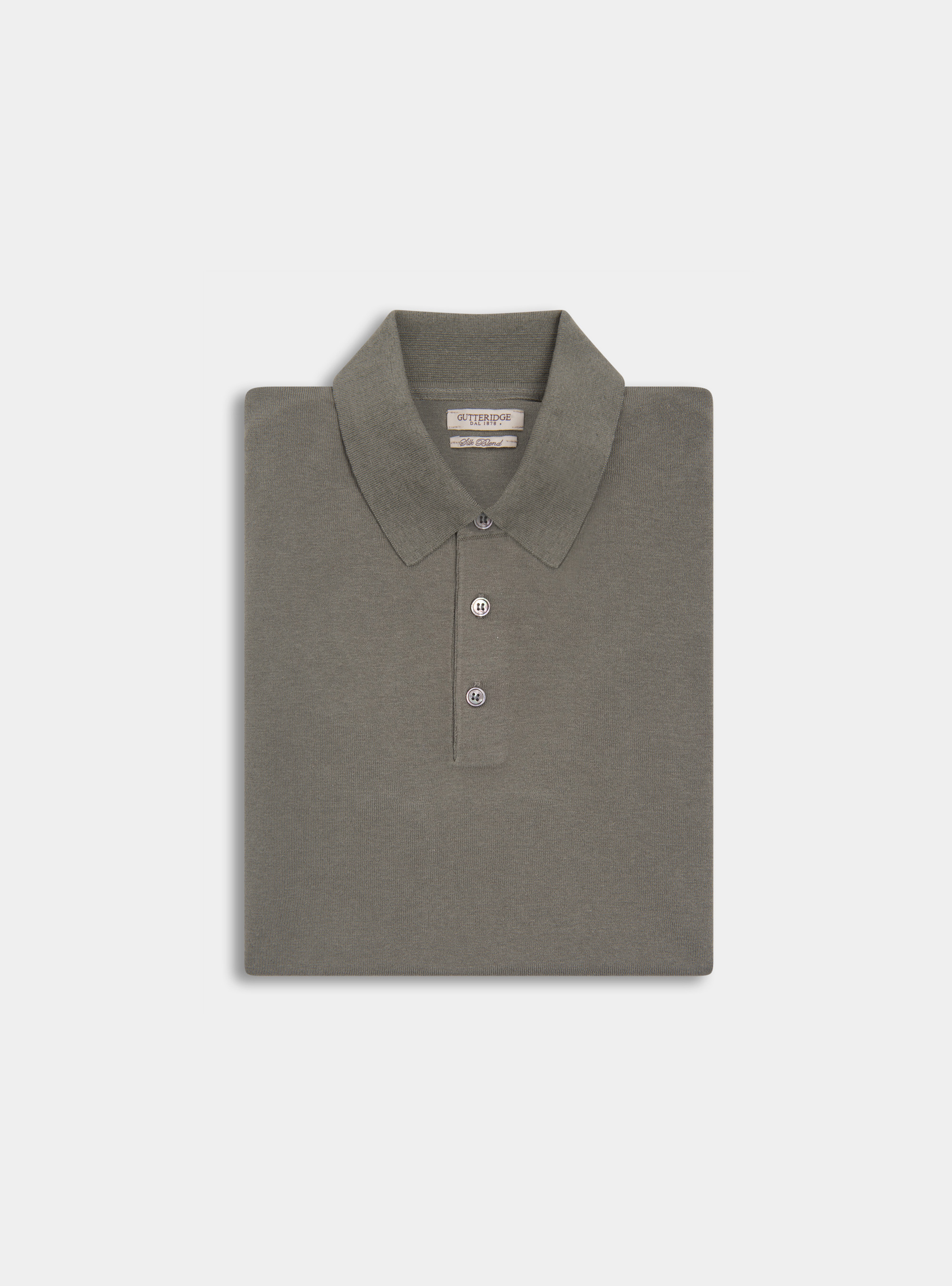 Silk and cotton polo shirt, SALVIA 0602C