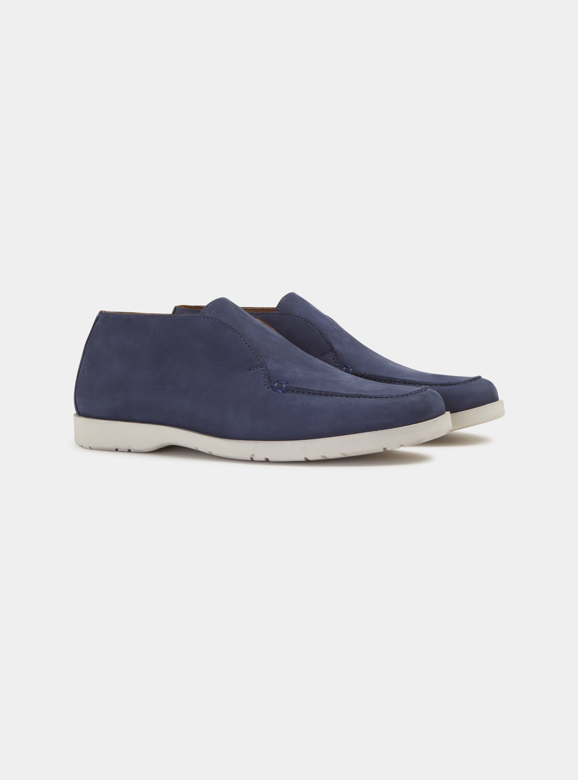 Polacchine slip-on in nabuk, 0243C DENIM