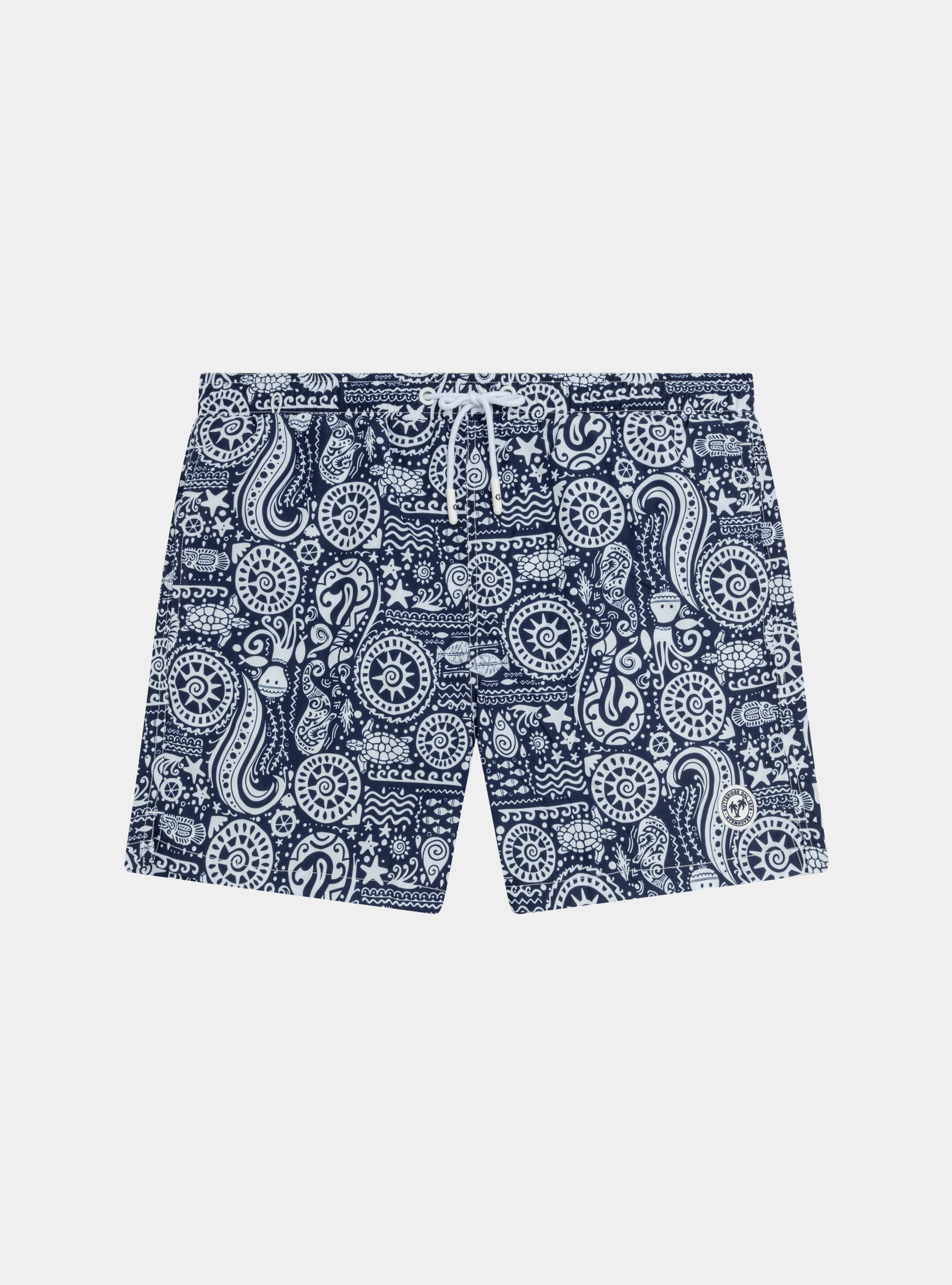 Maillot de bain &agrave; motifs marins, BLEU MARINE