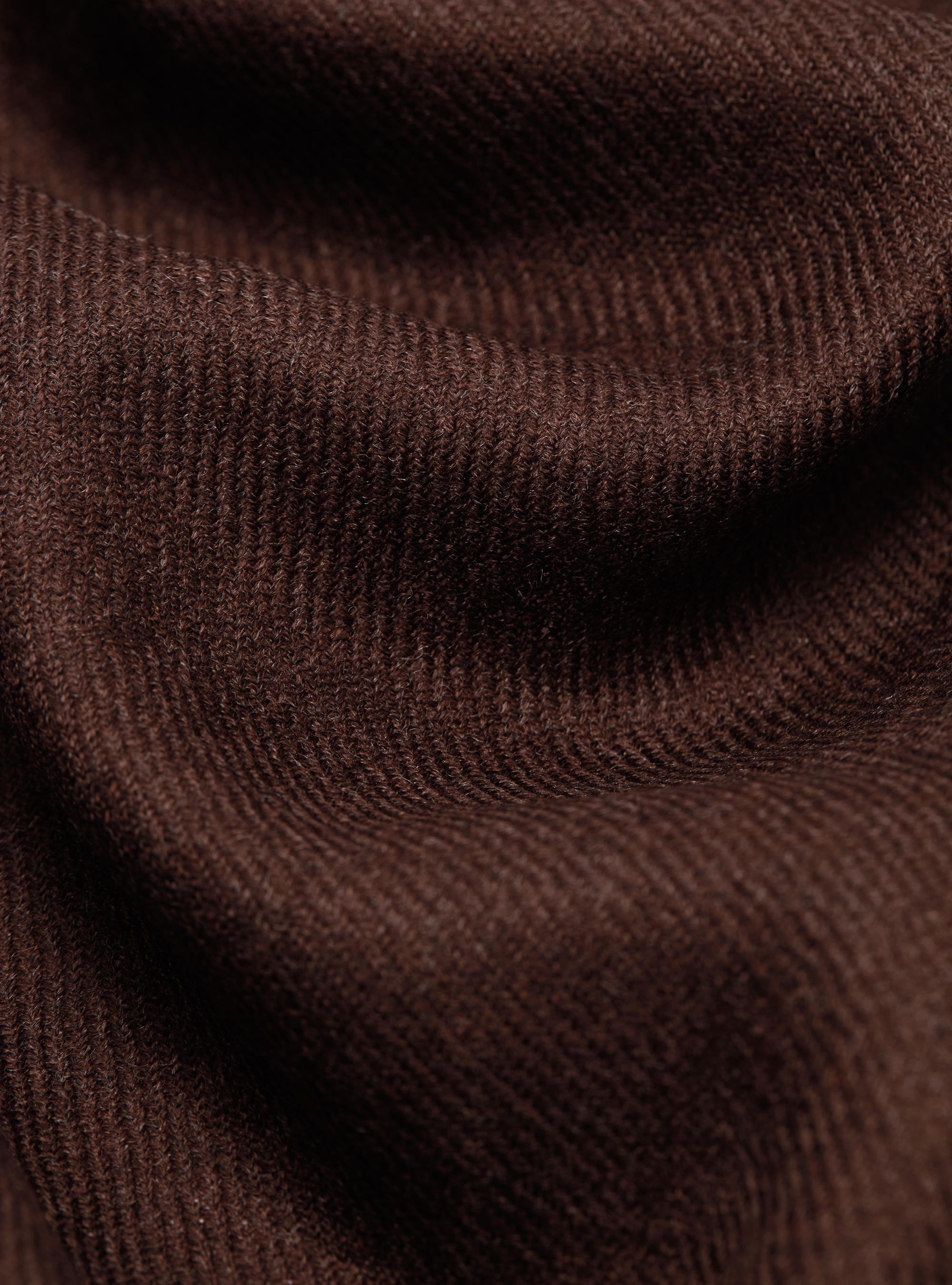 Sciarpa in lana con ricamo, MARRONE