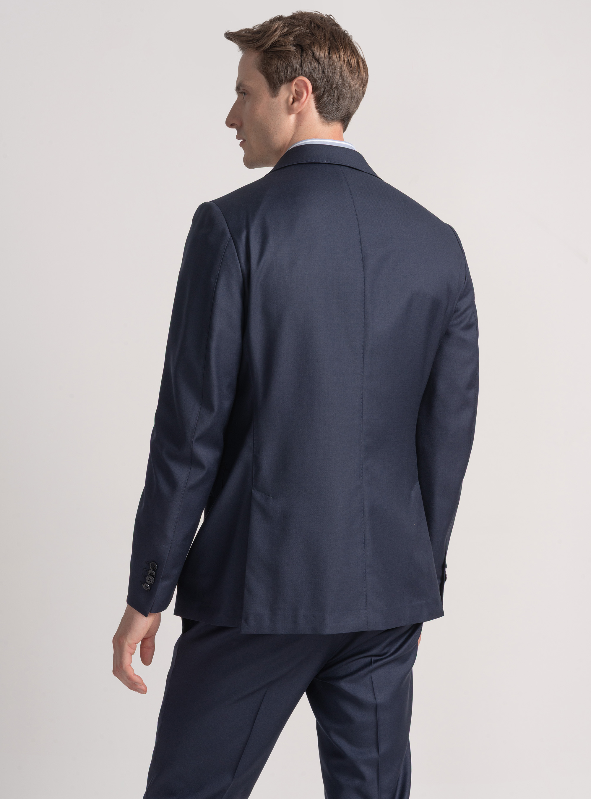 Americana de traje de pura lana Vitale Barberis Canonico, AZUL MARINO