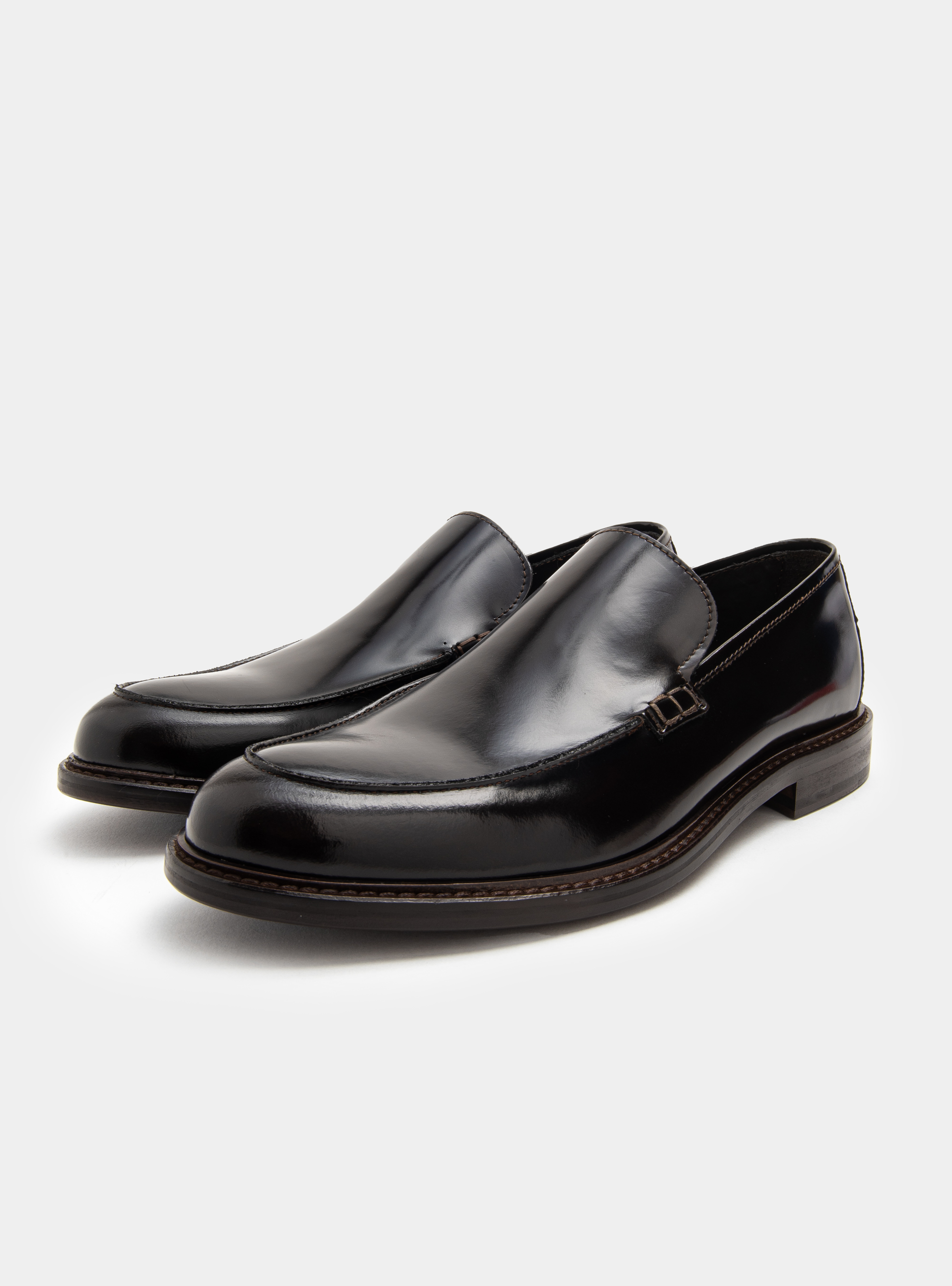 Mocassini in pelle abrasivata, TESTA DI MORO