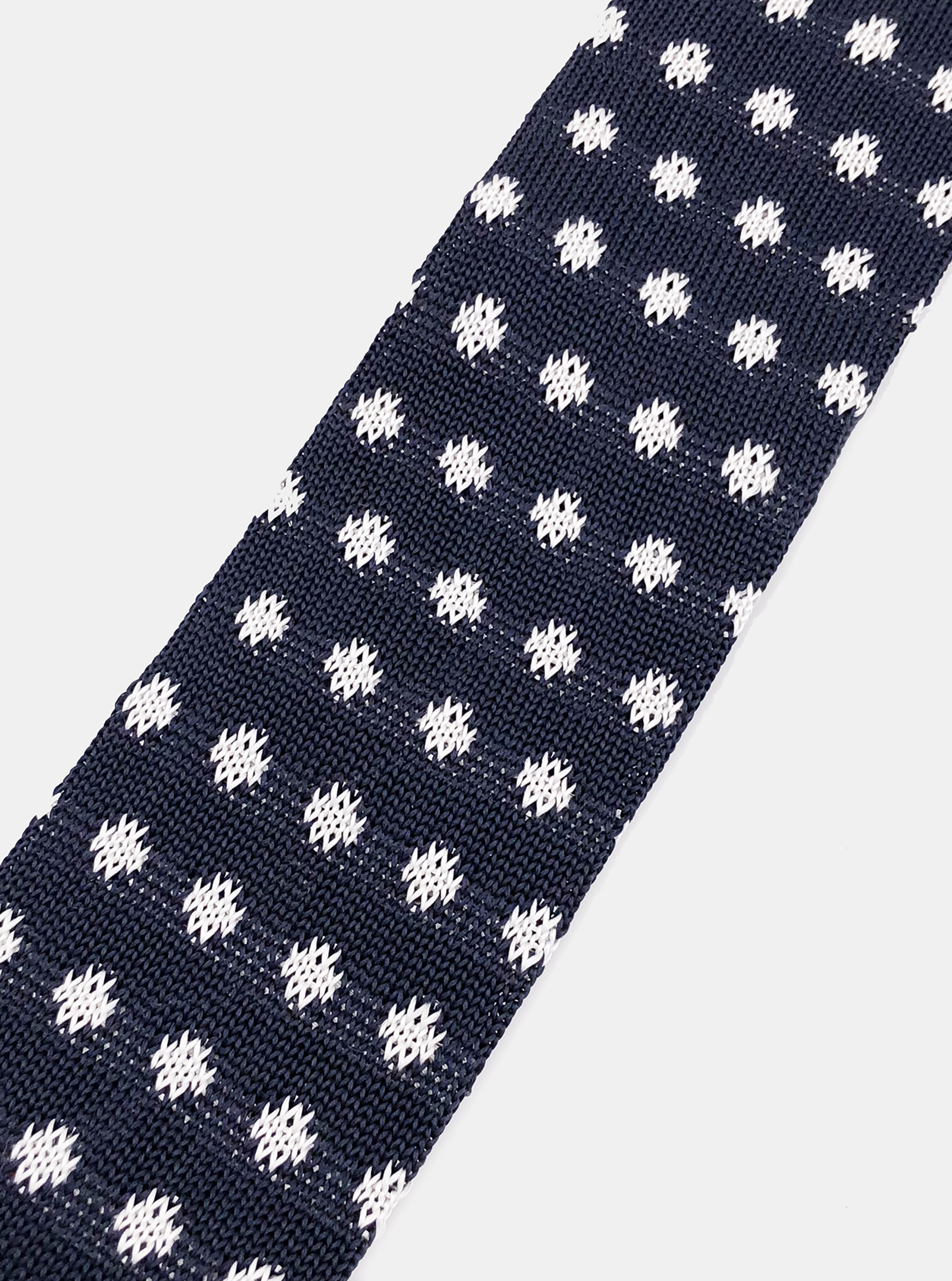 Cravatta in seta a maglia, BLU NAVY