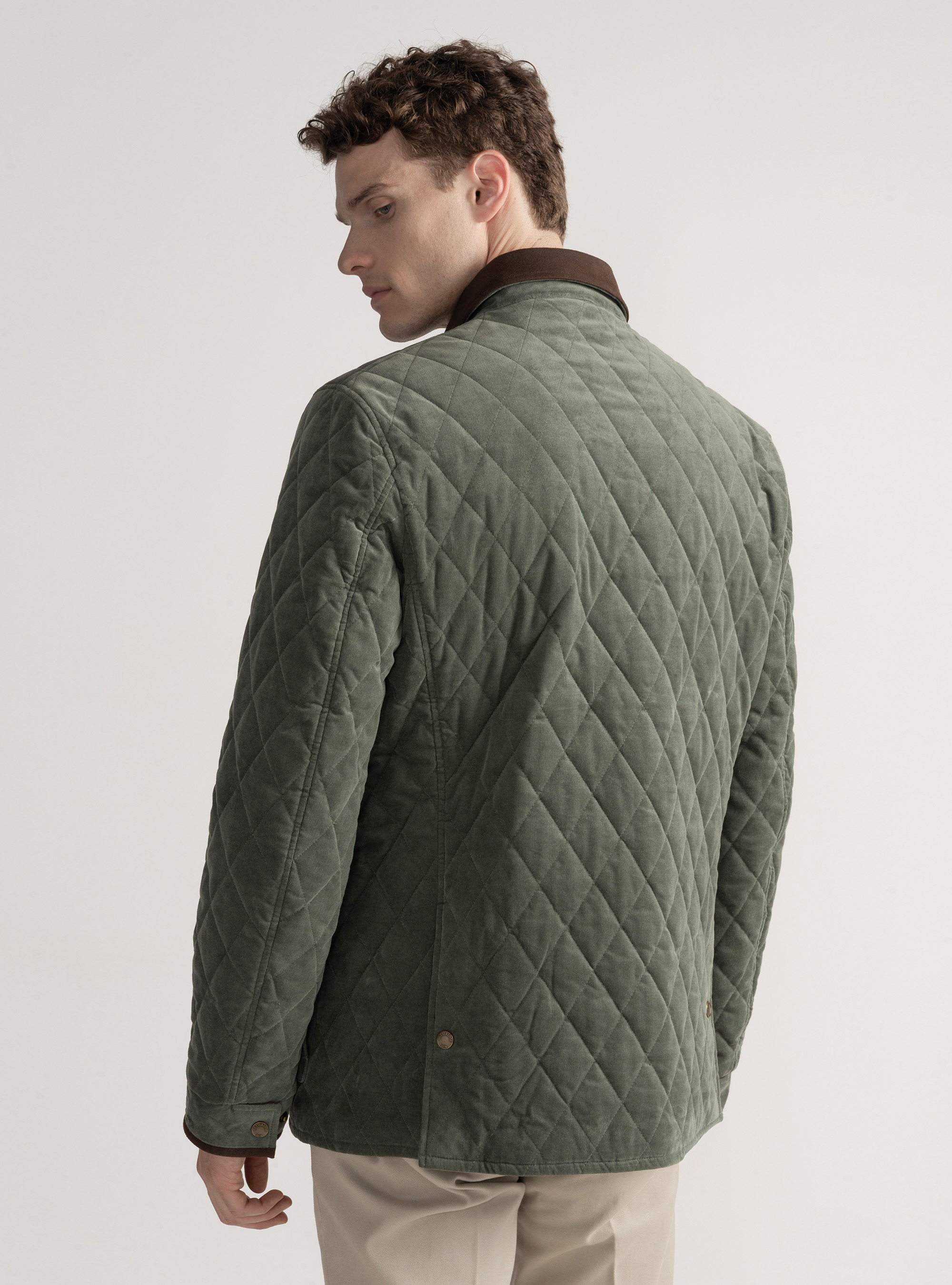 Chaqueta de terciopelo para spiller, SALVIA 0602C