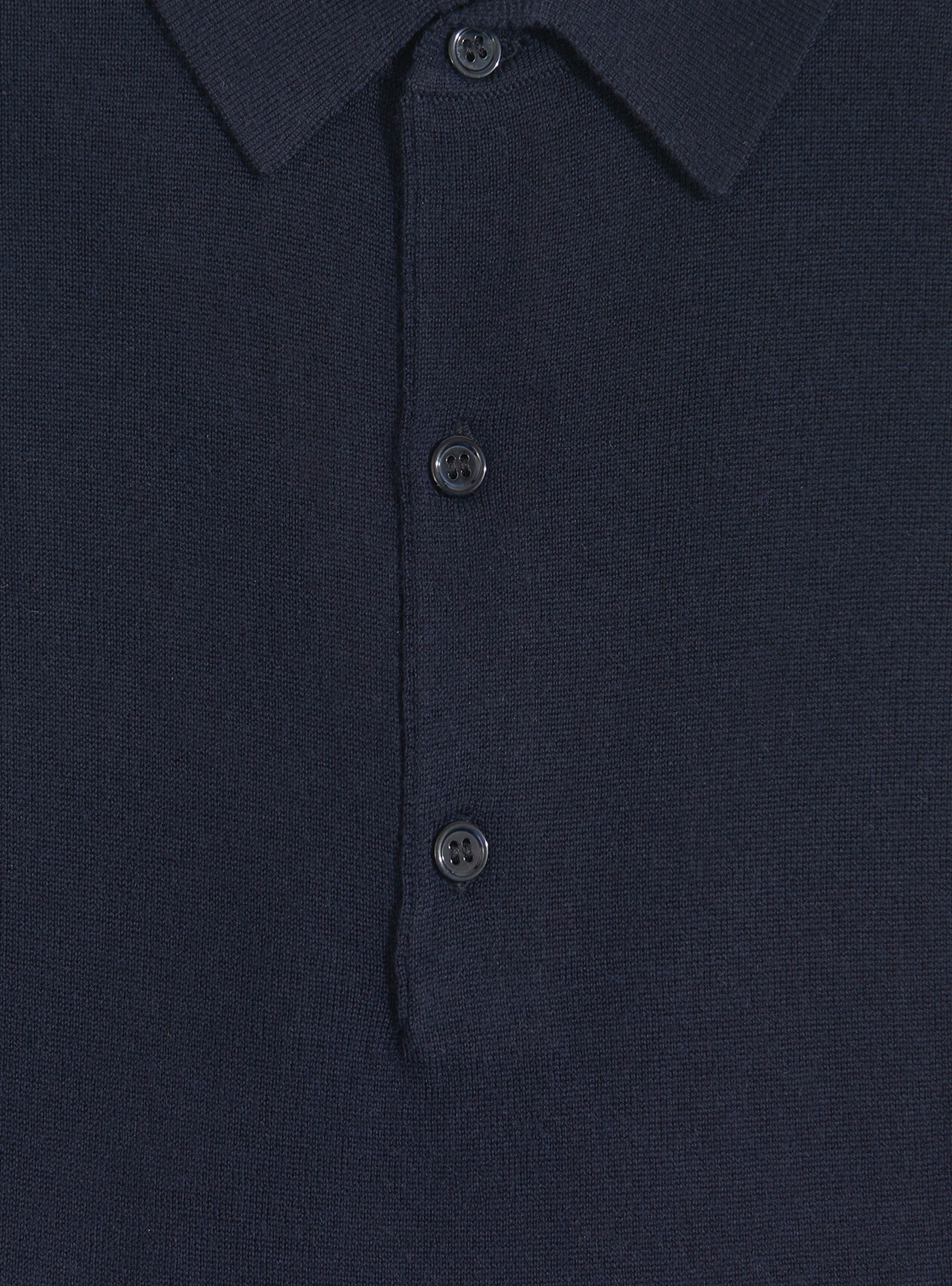 Merino wool knitted polo shirt, NAVY BLUE