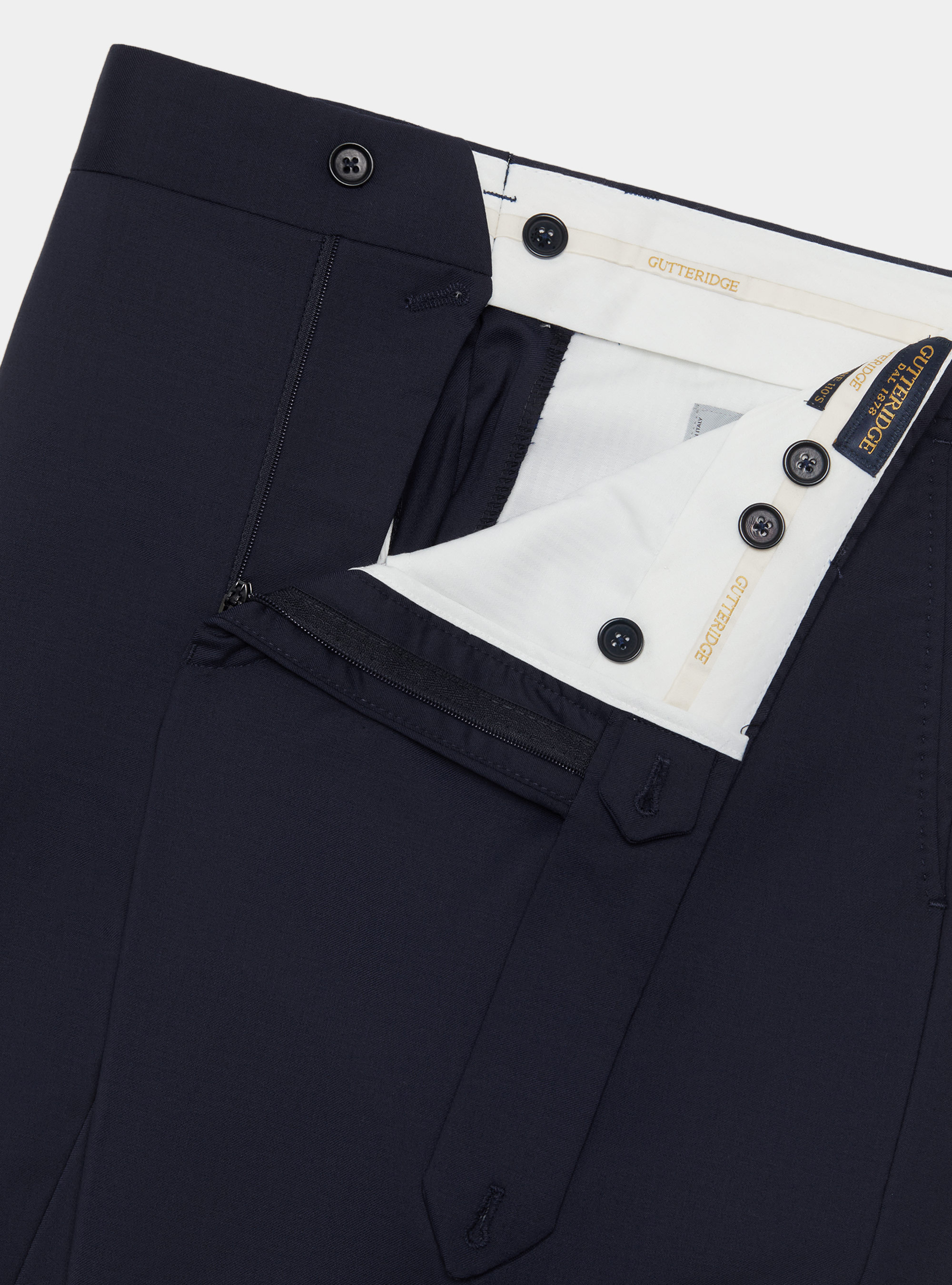 Pantaloni per abito in pura lana superfine 110's Reda, BLU NAVY