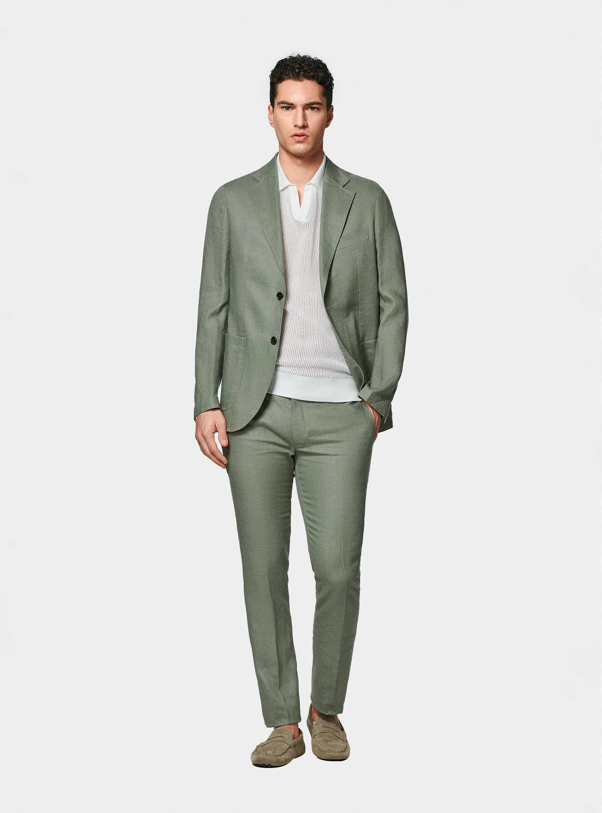 Abito salvia in puro lino, 