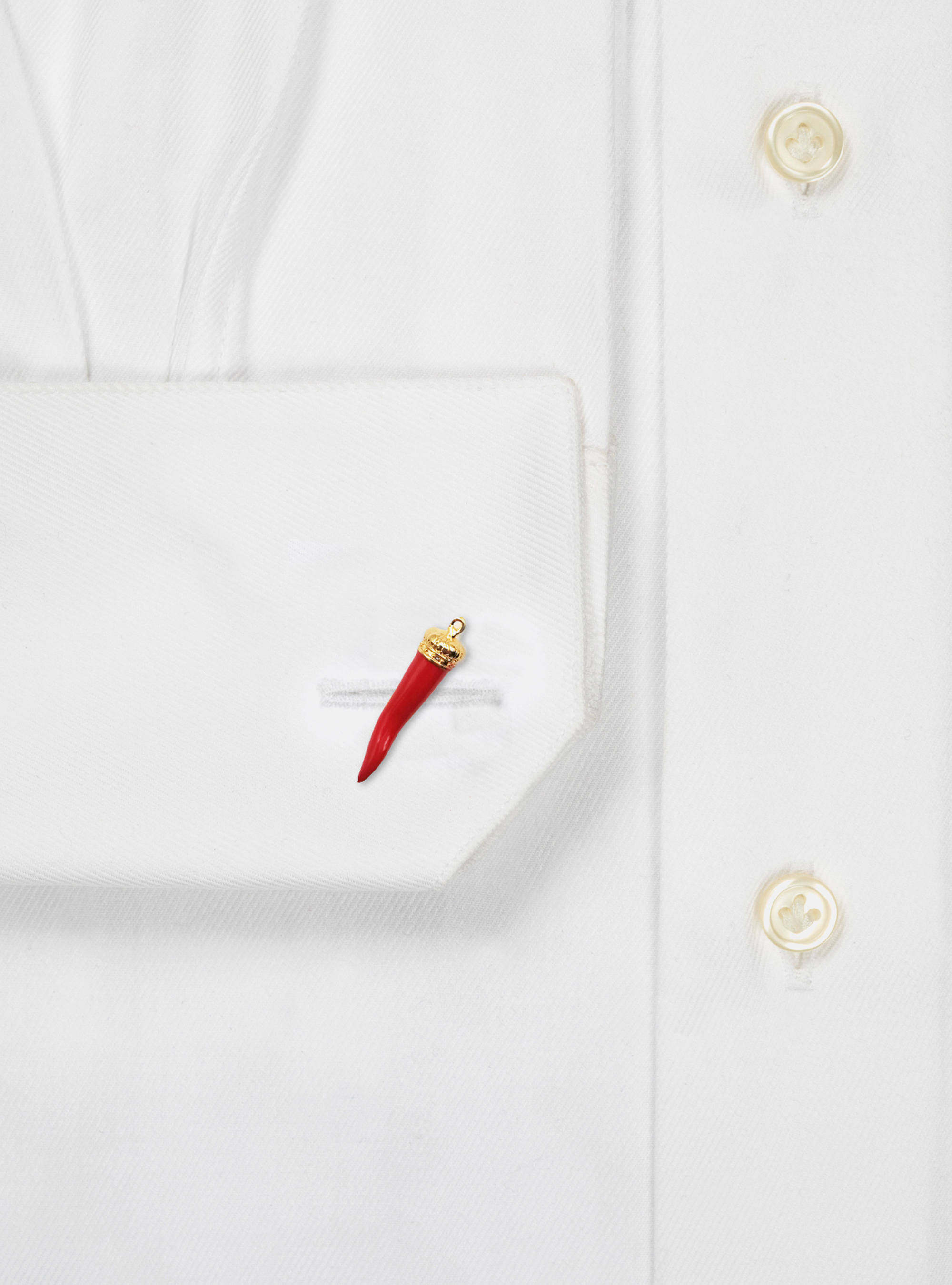 Gemelli con corno portafortuna, ORO