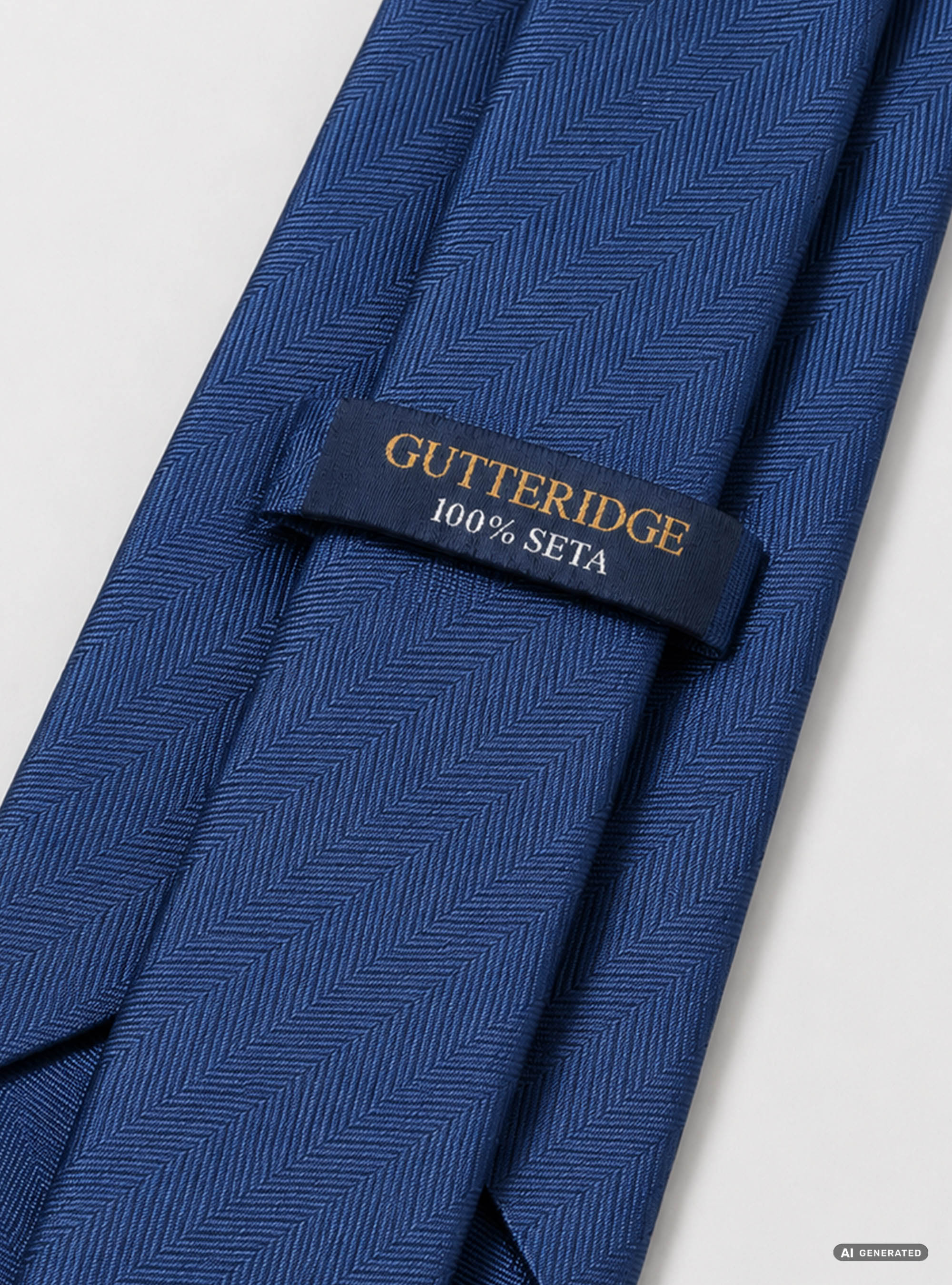 Cravatta in seta herrigbone, BLUE