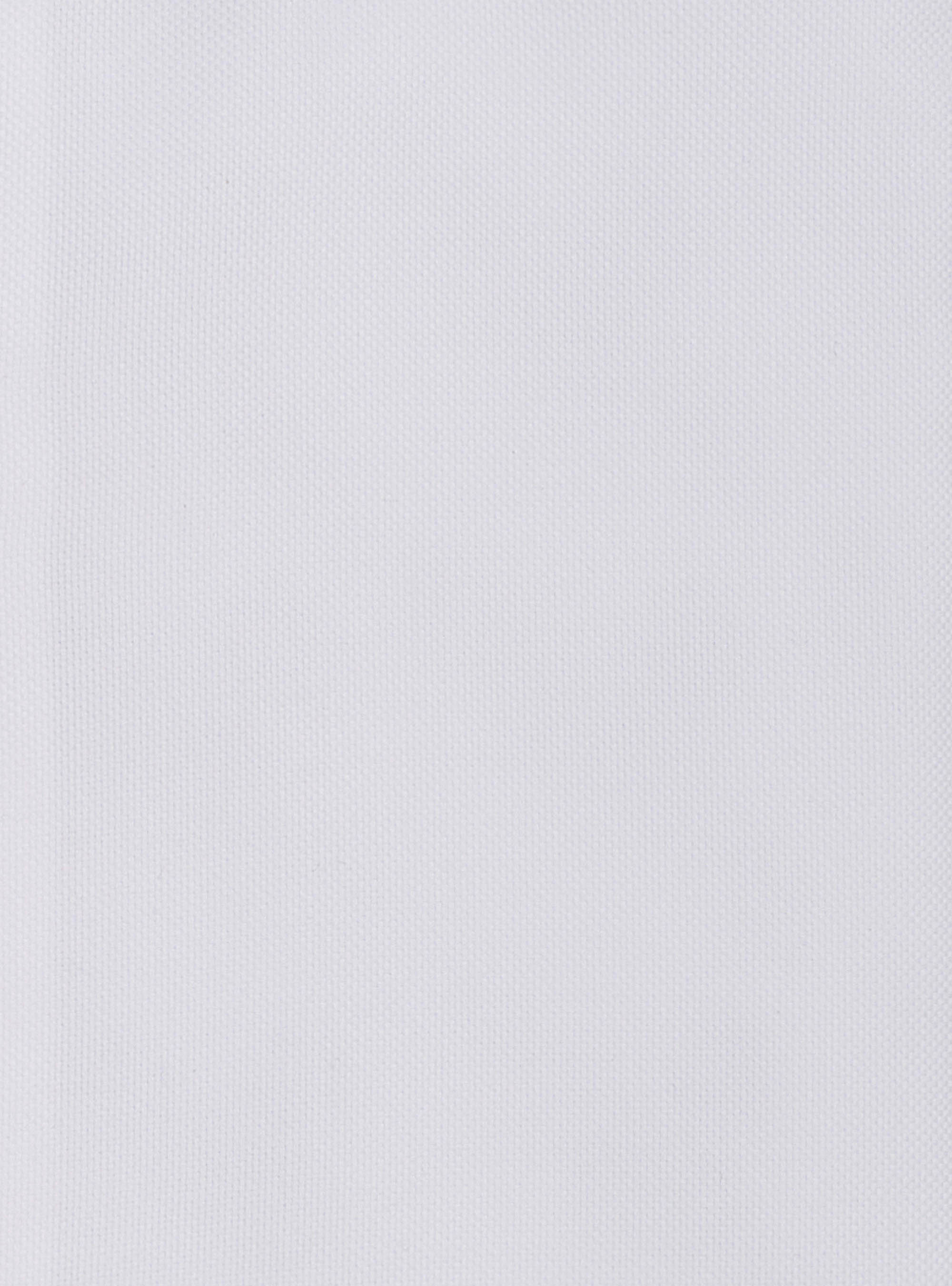 Camicia collo francese semiaperto in oxford, BIANCO