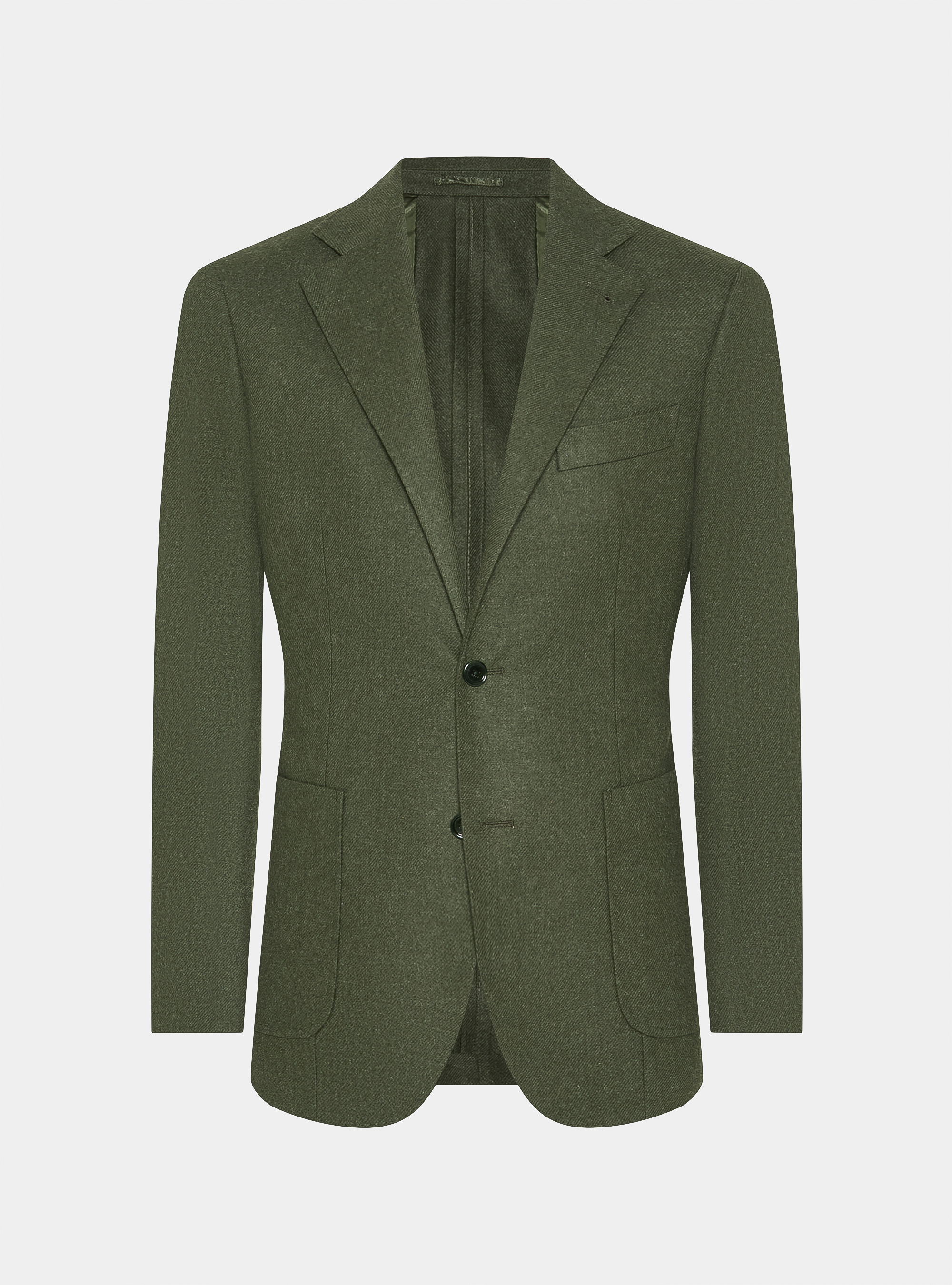 Americana de franela en mezcla de lana, VERDE