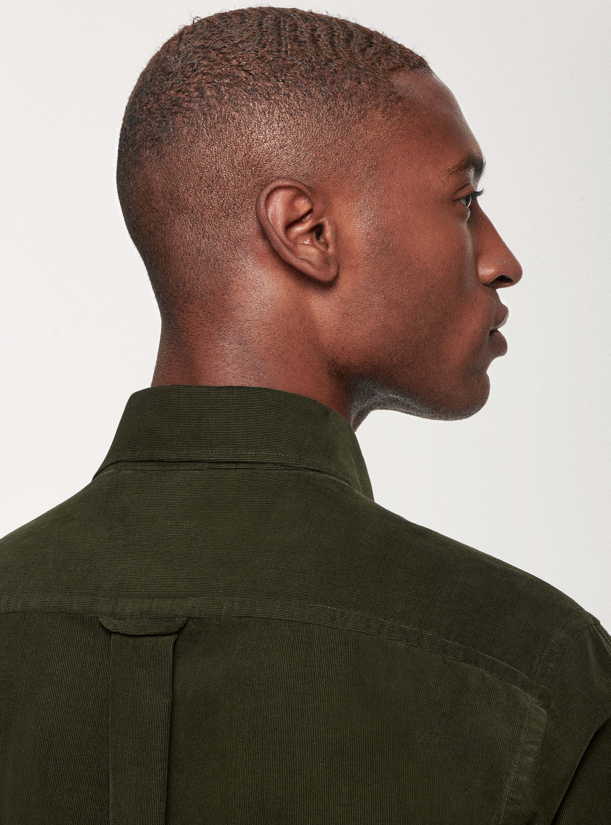 Camicia in velluto a costine, MILITARE 0609C