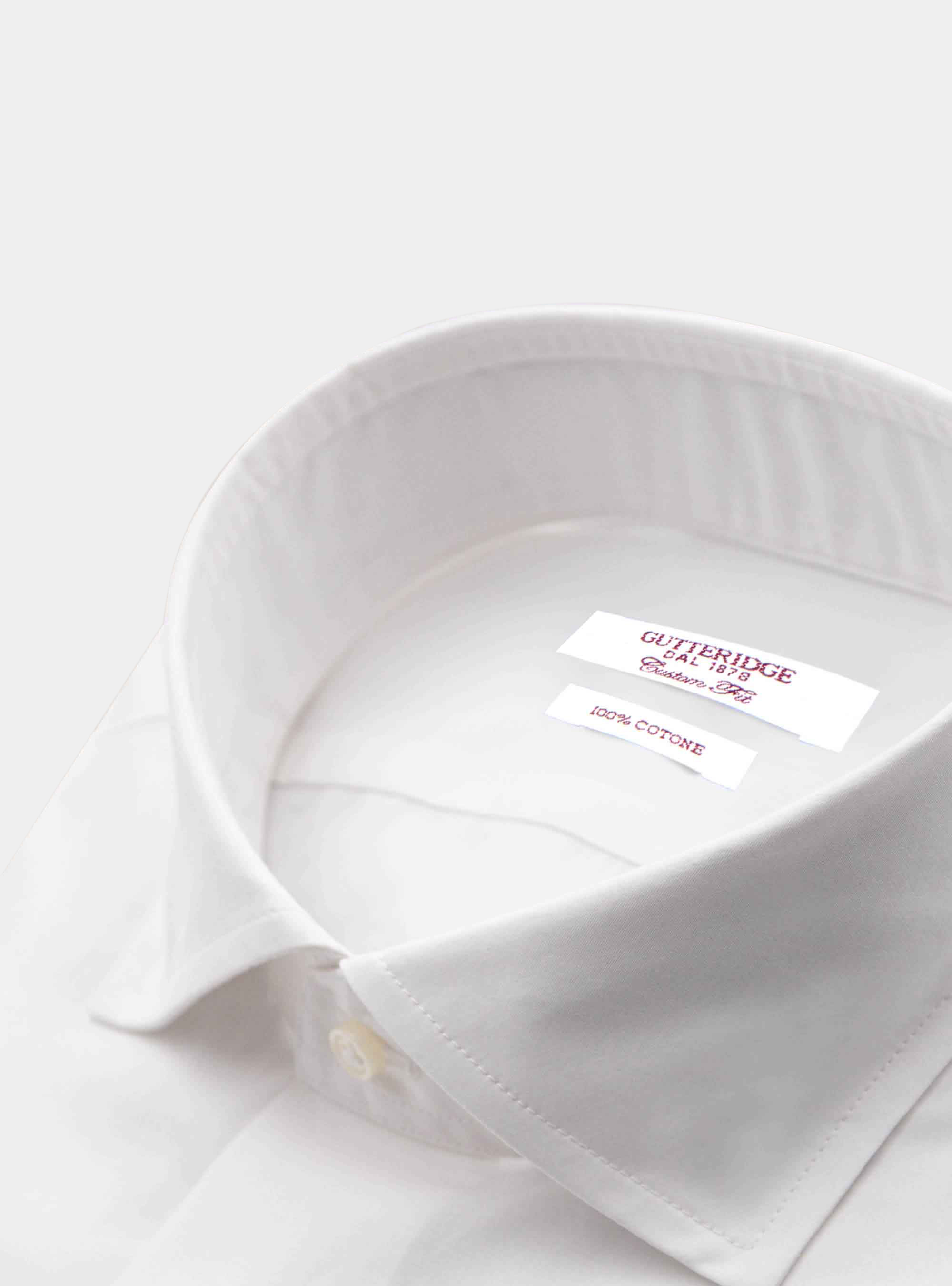 Camicia comfort fit classica in mussola di cotone, BIANCO