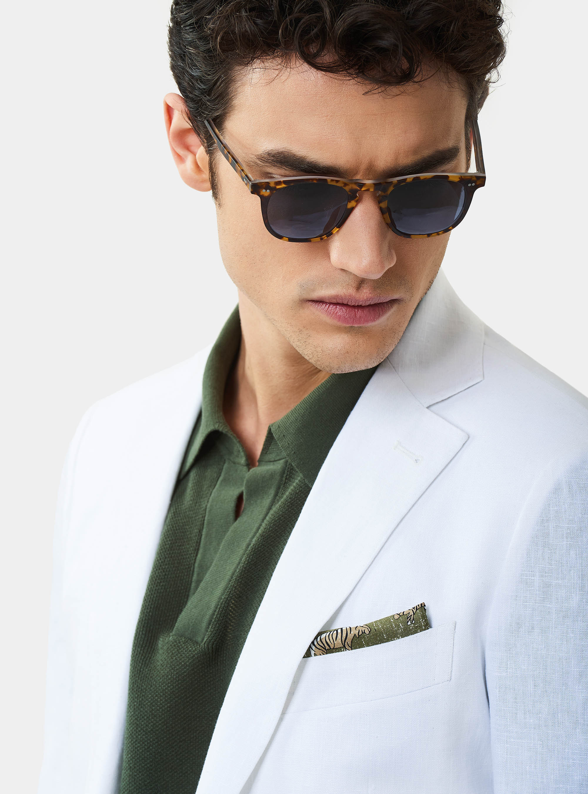 Giacca per abito in puro lino, BIANCO