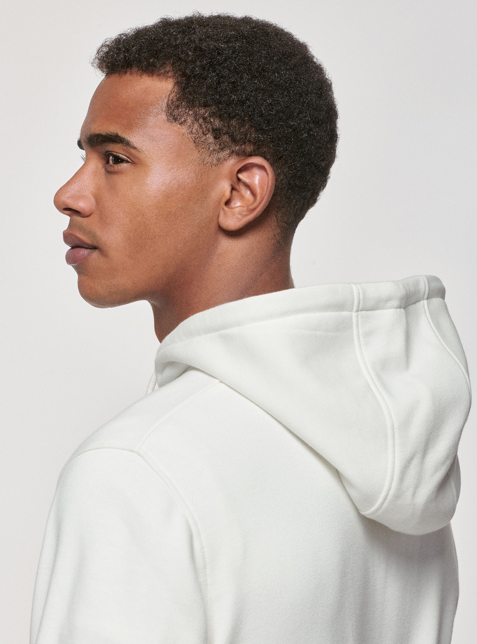 Felpa con cappuccio, BIANCO