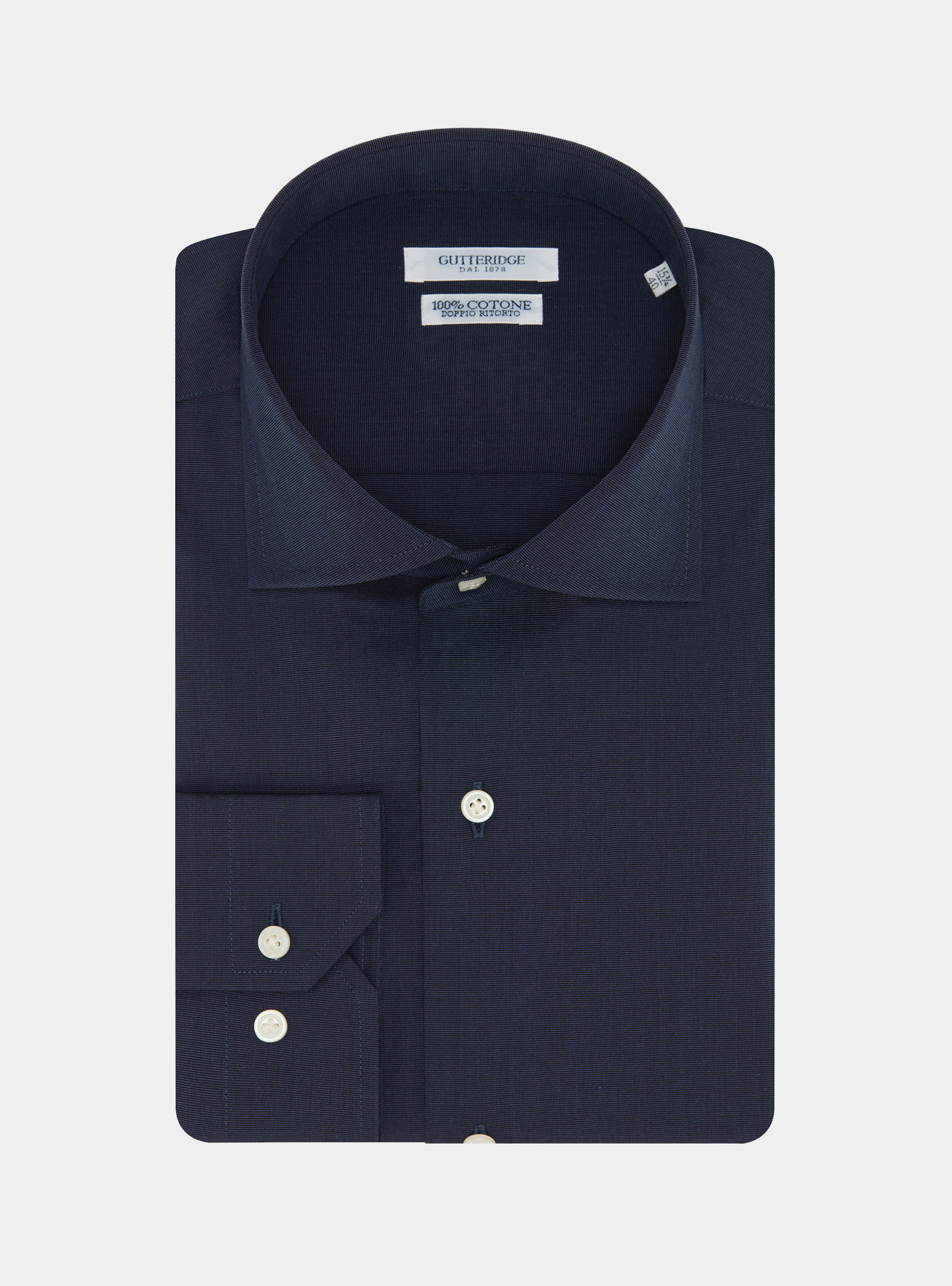Chemise en coton fil à fil, BLEU MARINE