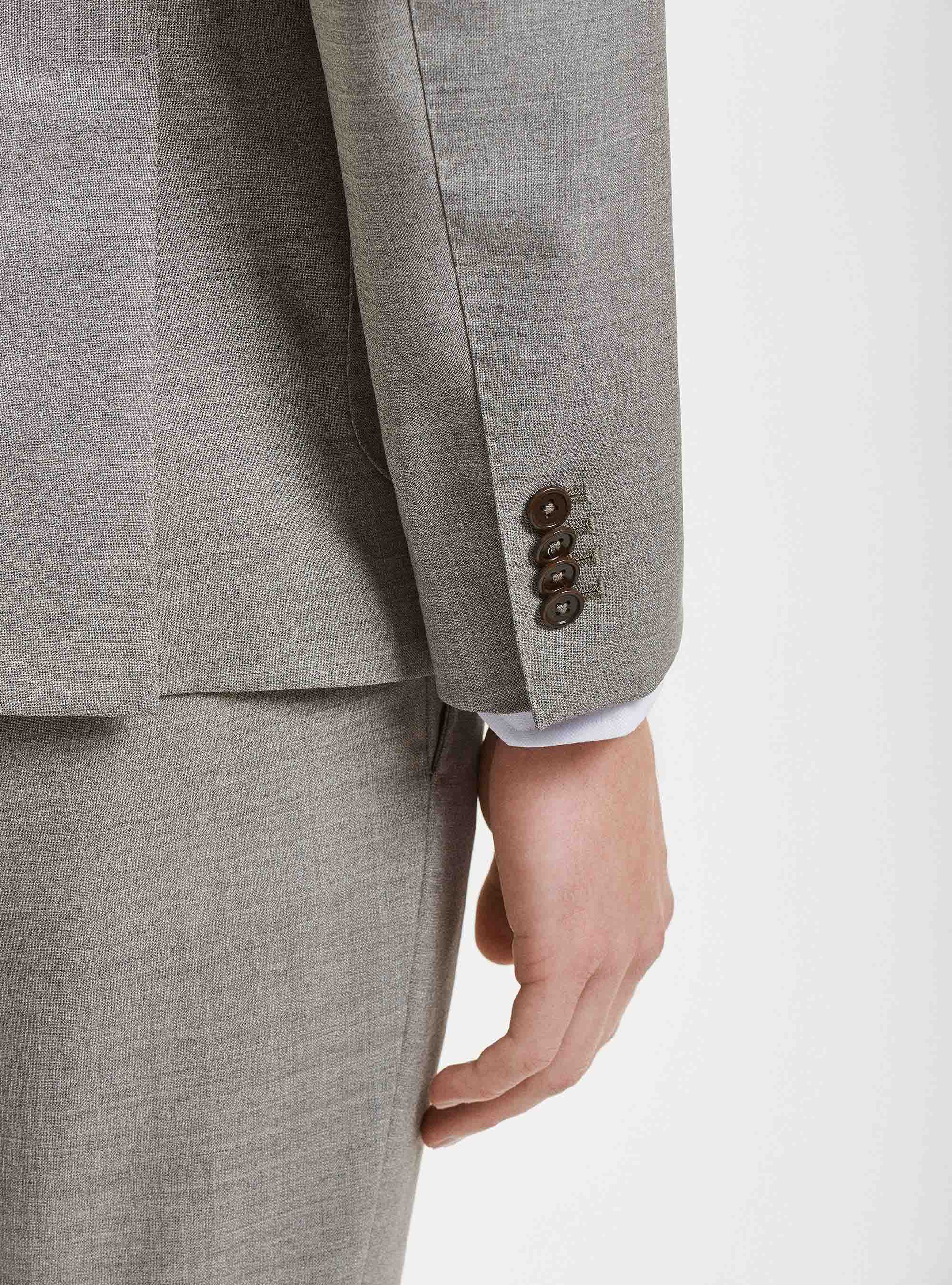 Pure wool suit blazer Vitale Barberis Canonico, ECRU