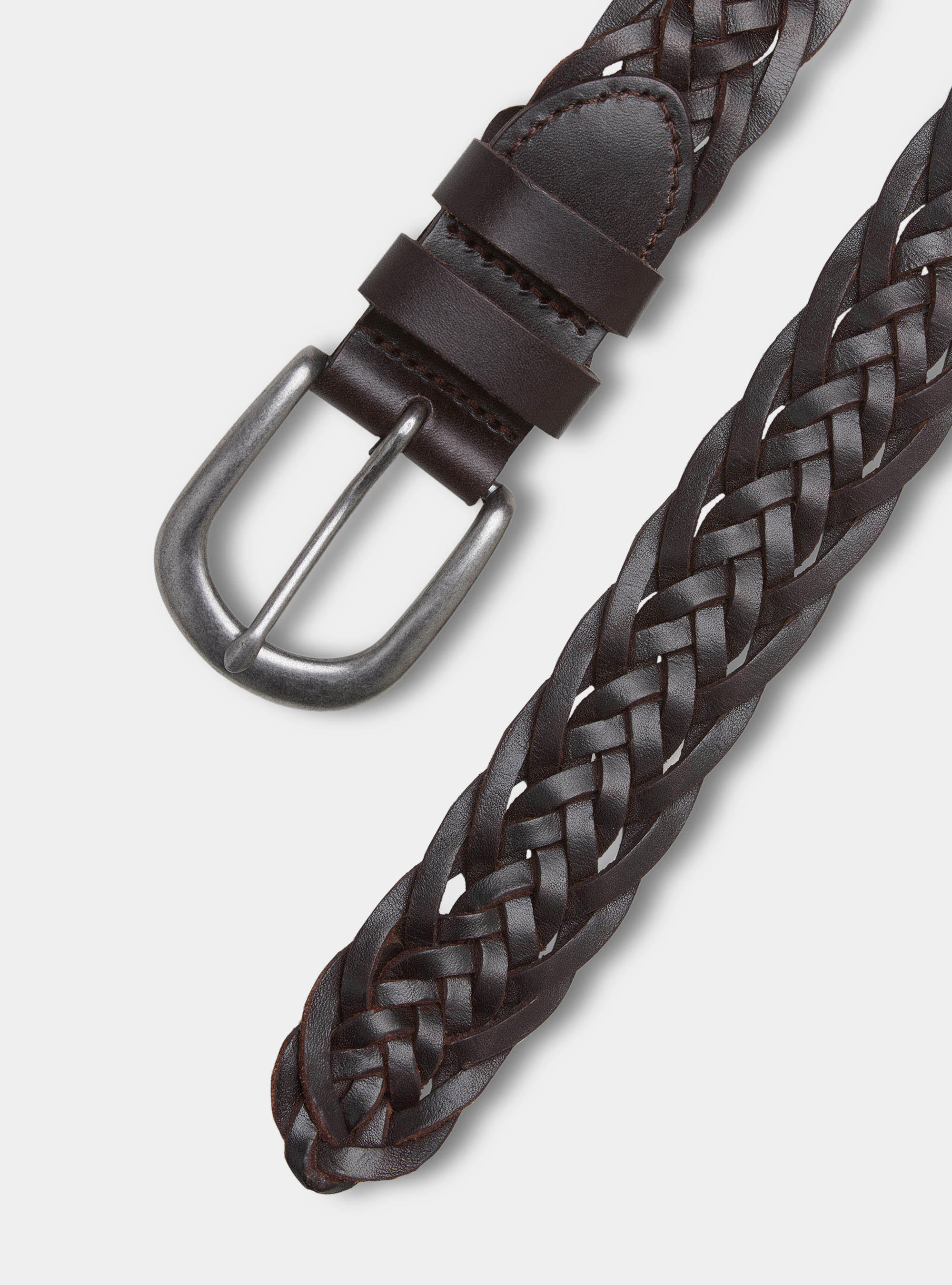 Cintura a treccia, MARRONE