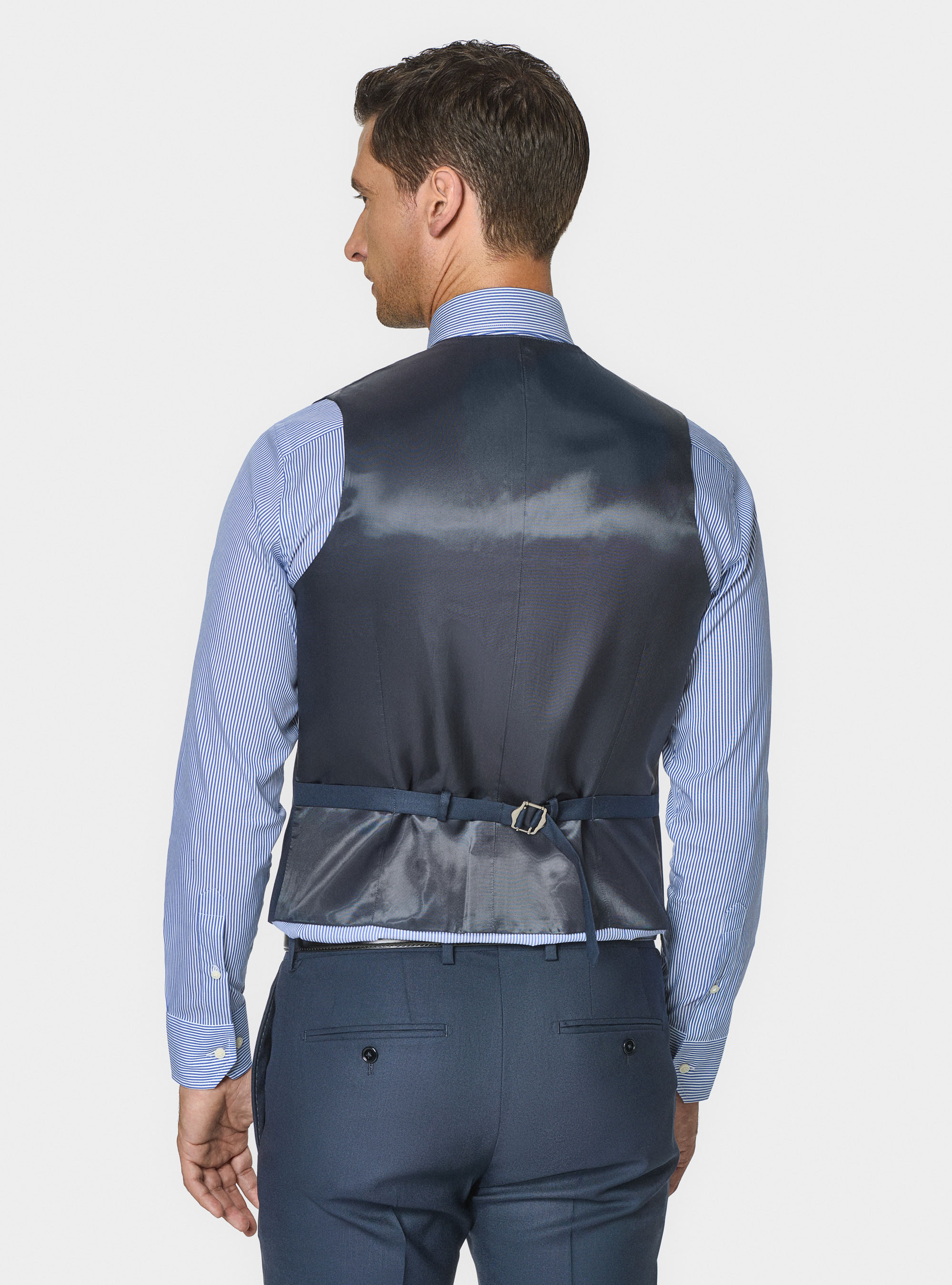 Single-breasted waistcoat in pure wool Vitale barberis Canonico, MULTICOLOR