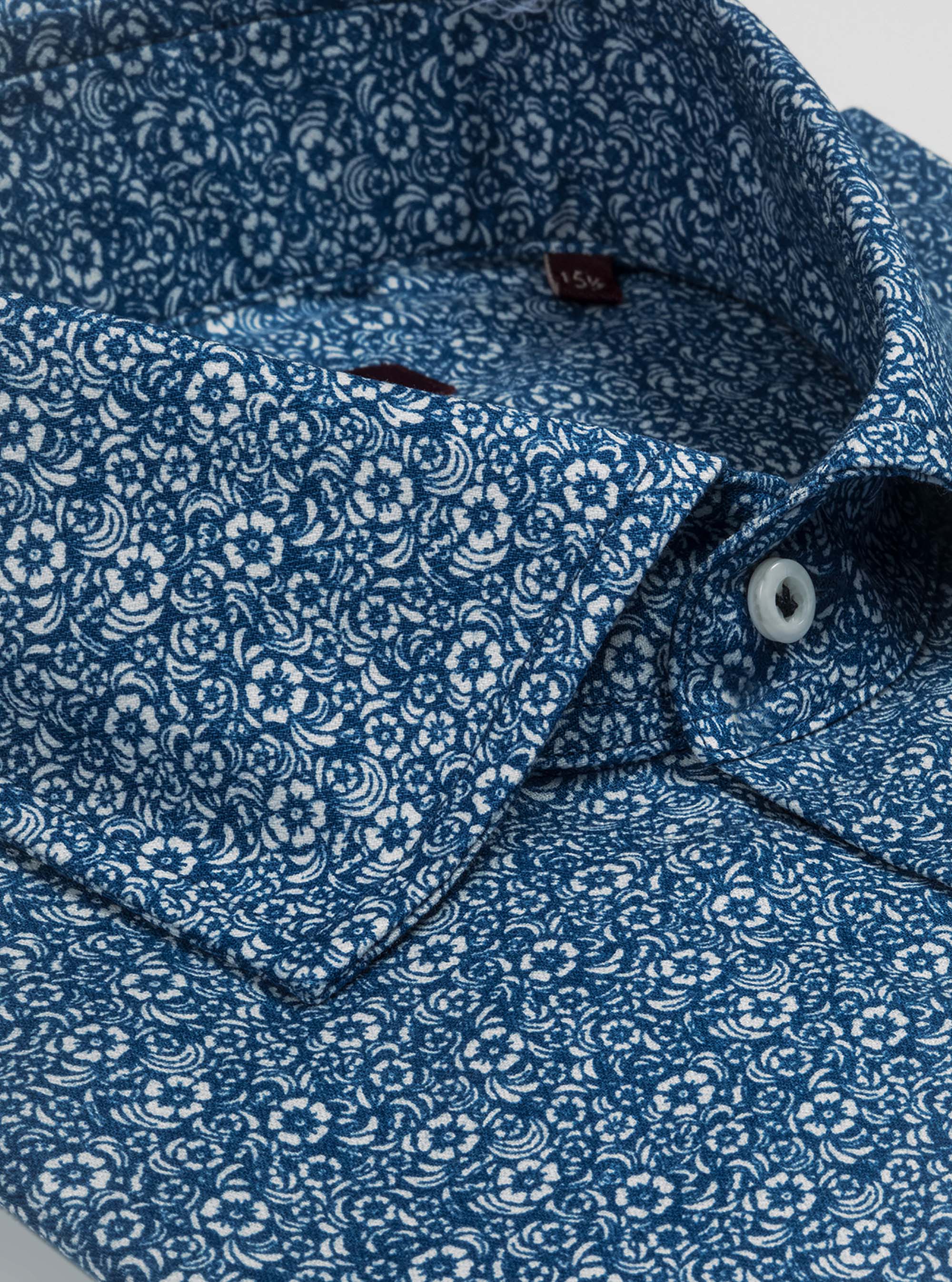 Printed flannel shirt, BLUE