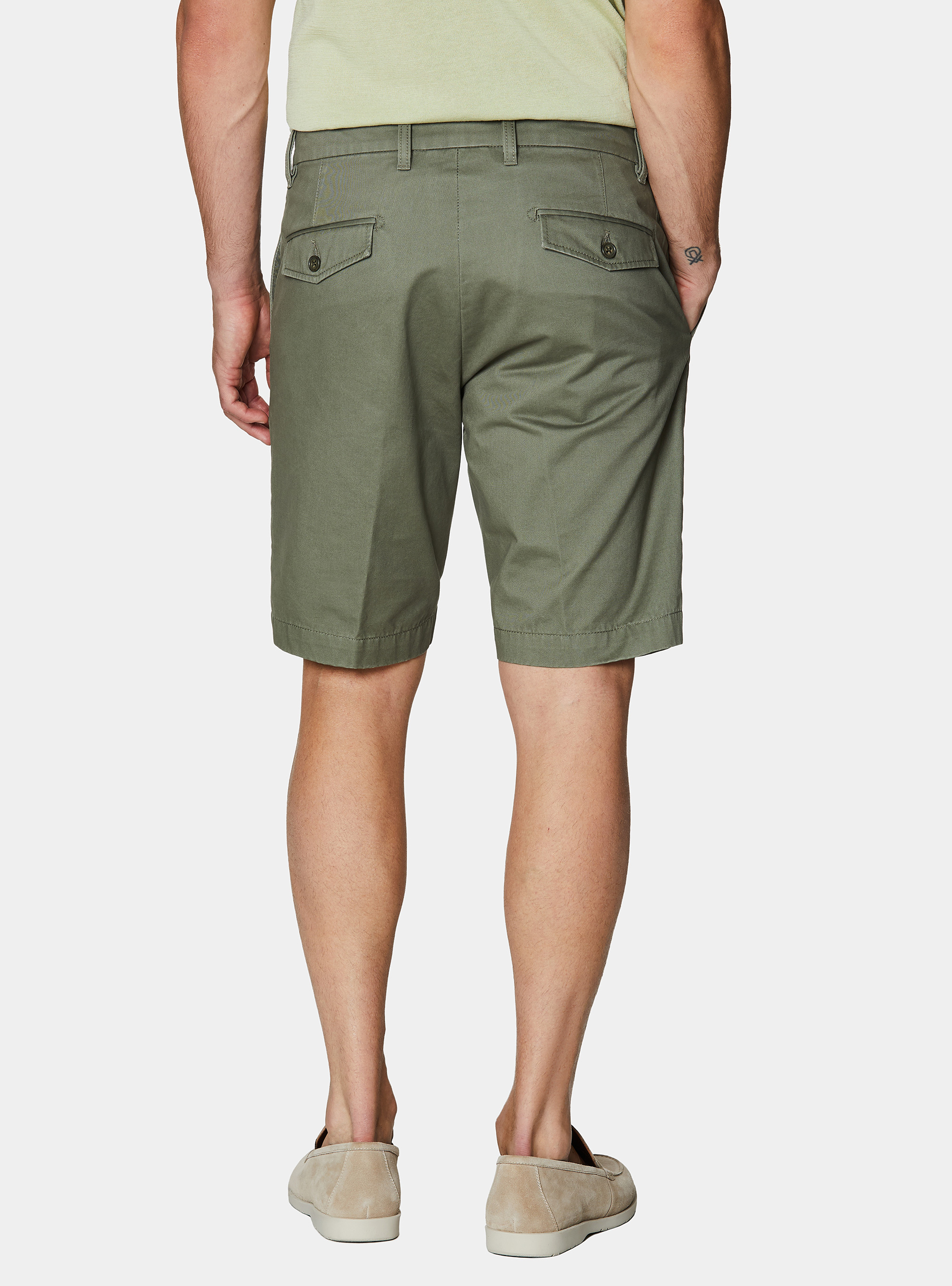 Bermuda chino in twill di cotone, SALVIA 0602C