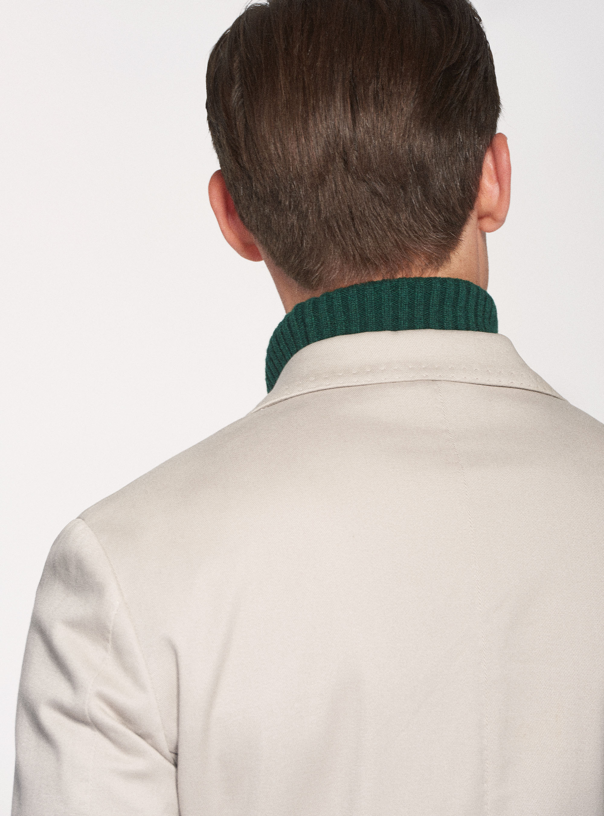 Giacca in cotone smerigliato, ECRU