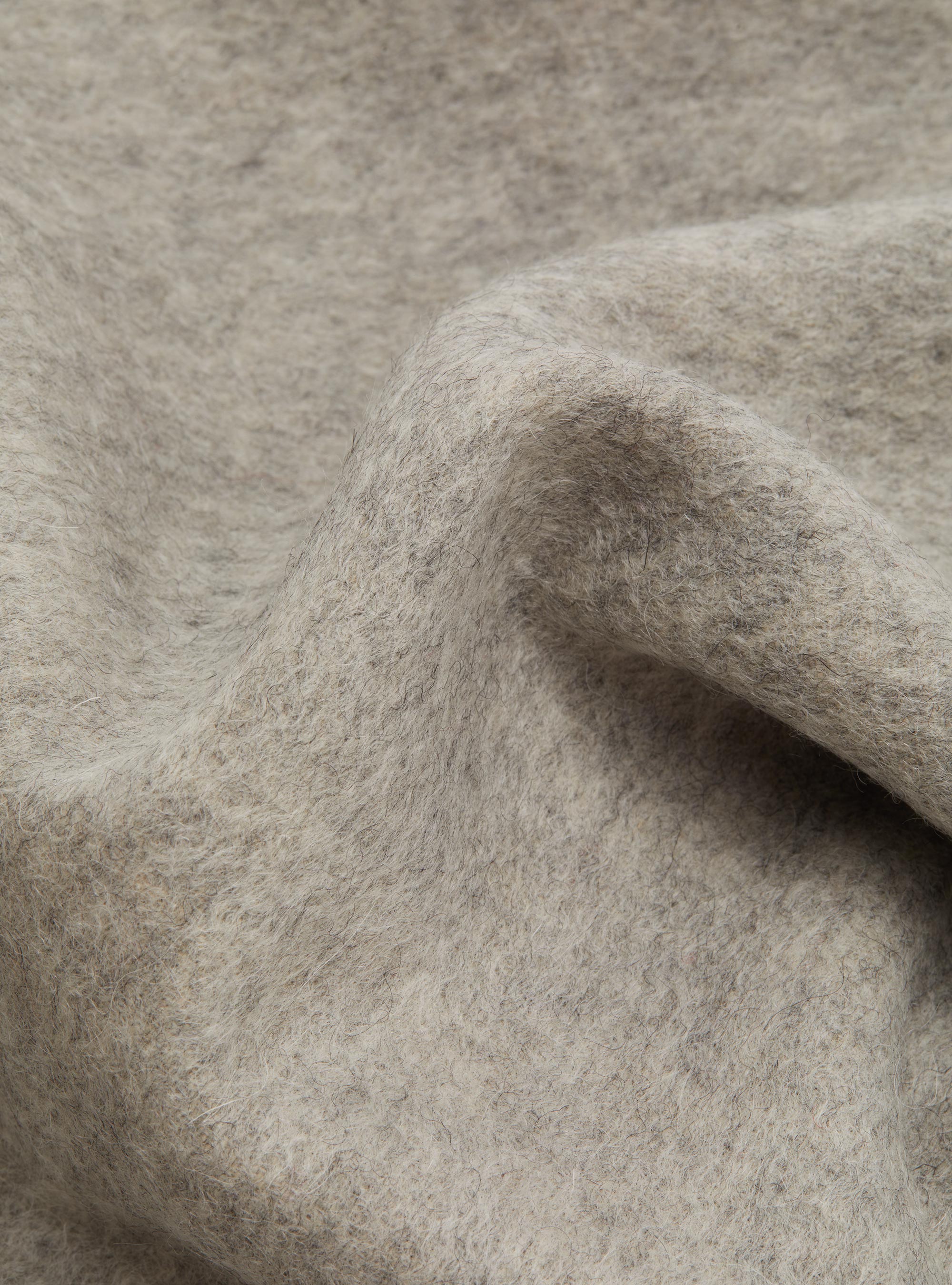 Sciarpa double face in lana e cashmere, ECRU