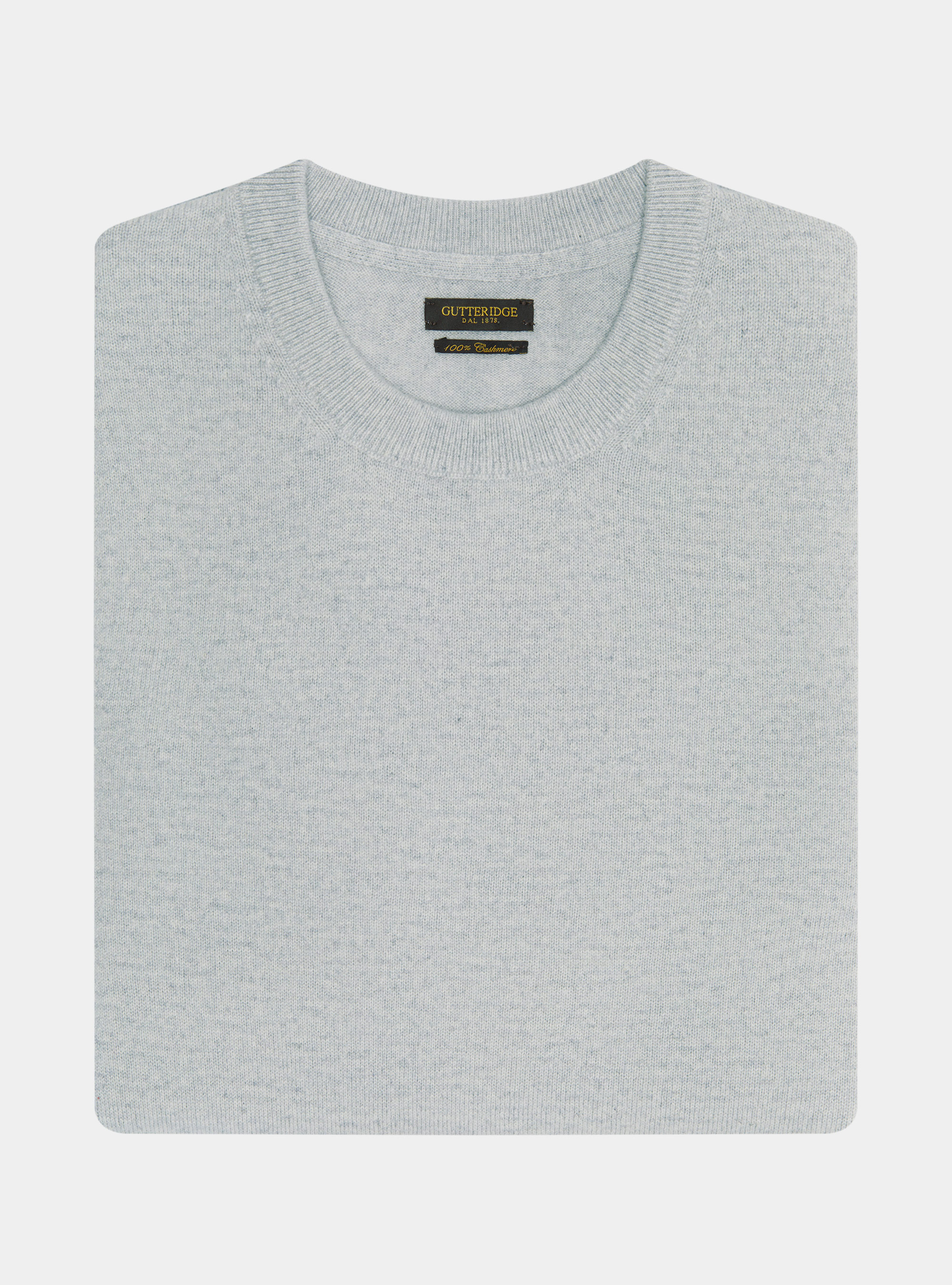 Maglia girocollo in cashmere, GRIGIO CHIARO MELANGE