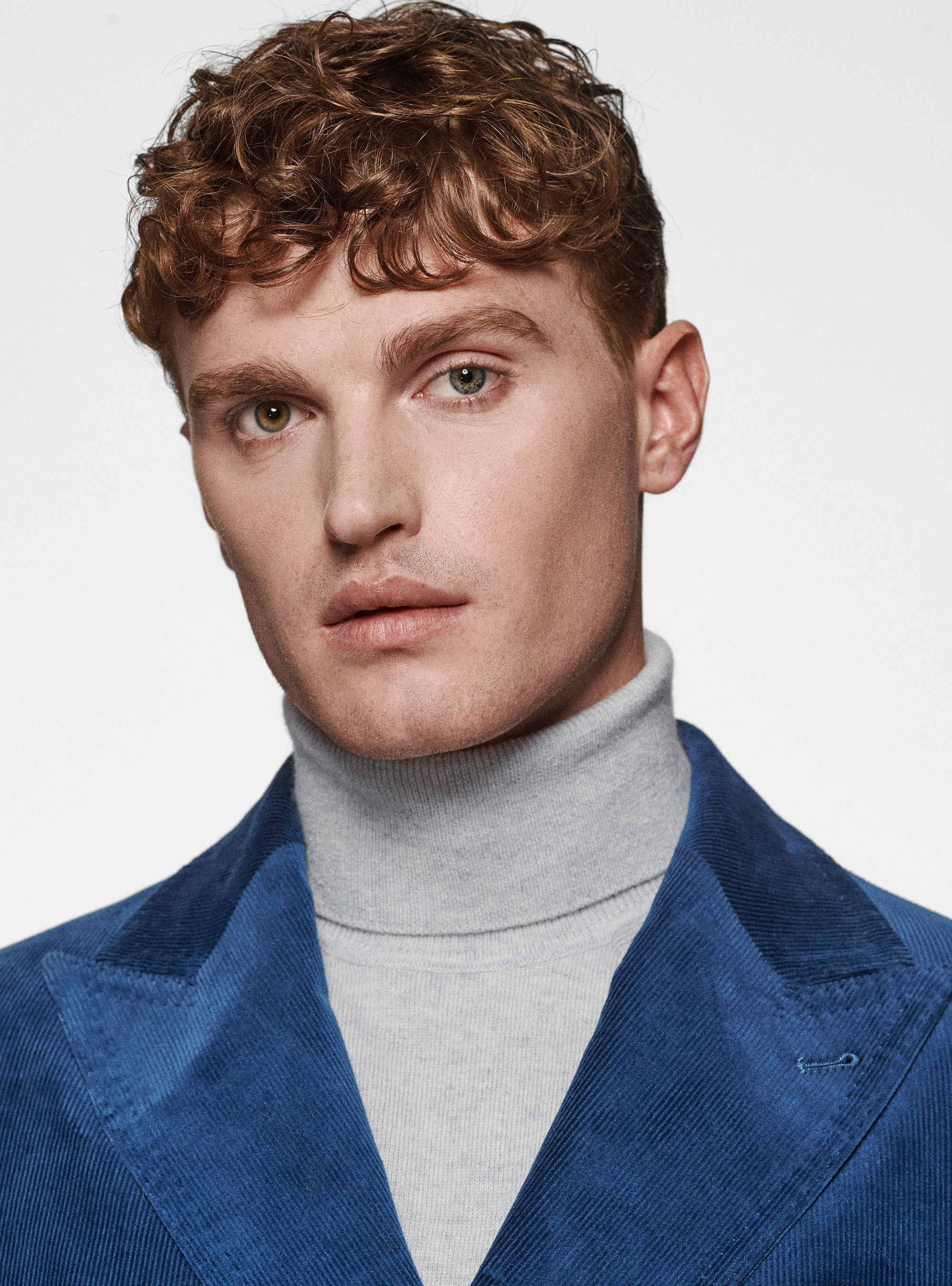 Giacca doppiopetto in velluto di Duca Visconti di Modrone, BLU