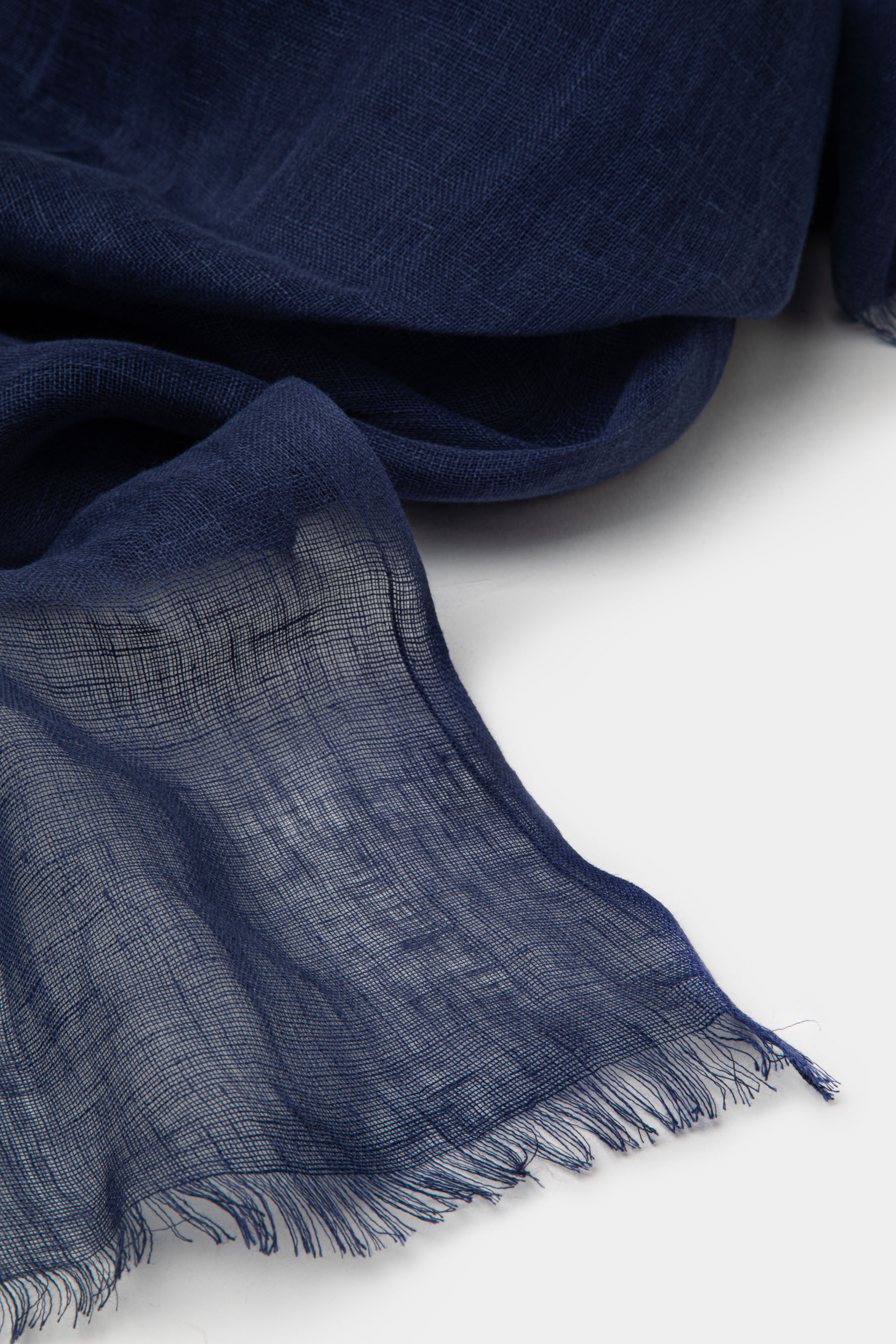 Sciarpa in lino tinta unita, 0243C DENIM