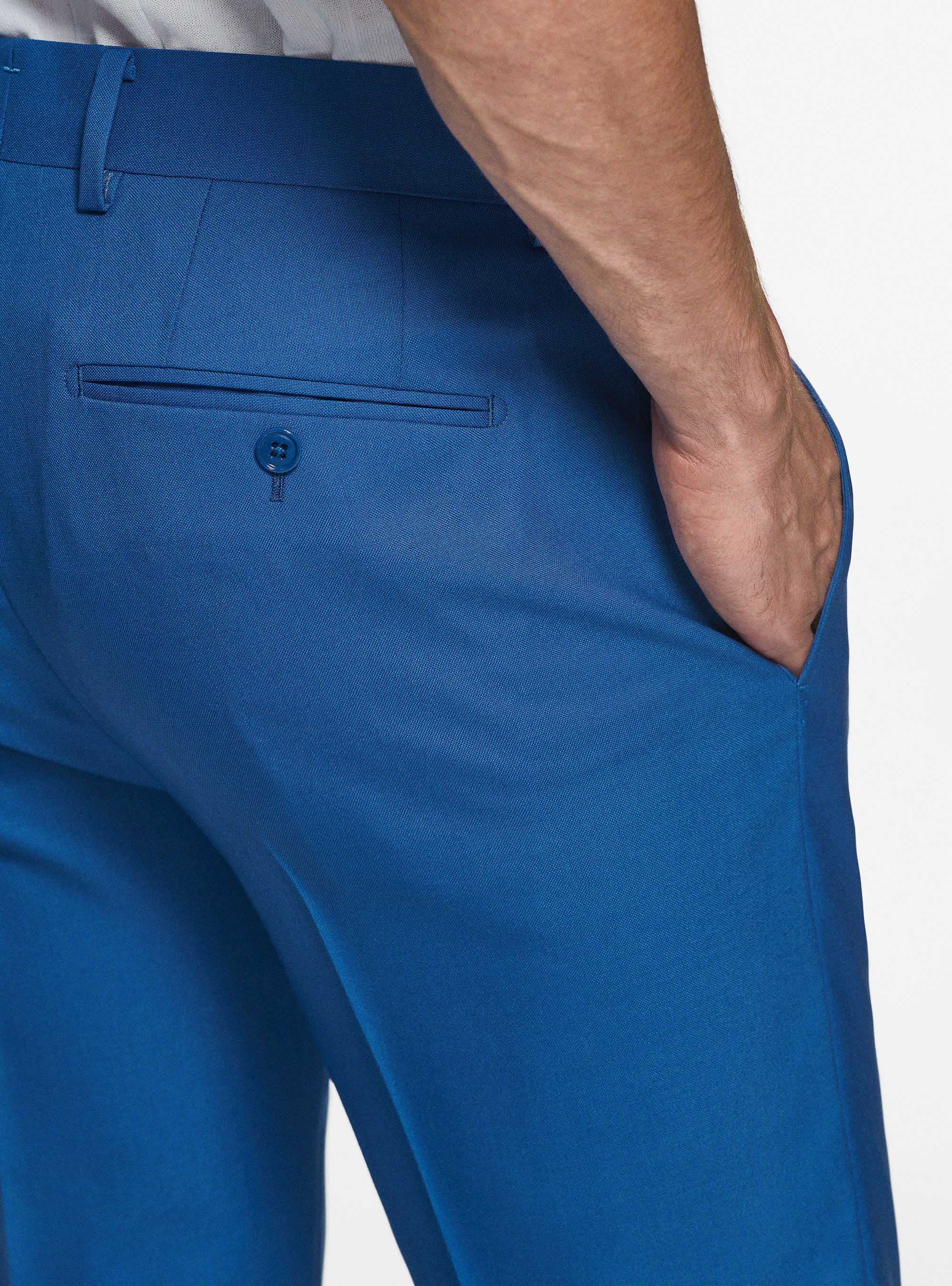 Pantaloni in pura lana Vitale Barberis Canonico, 0226C CERULEO