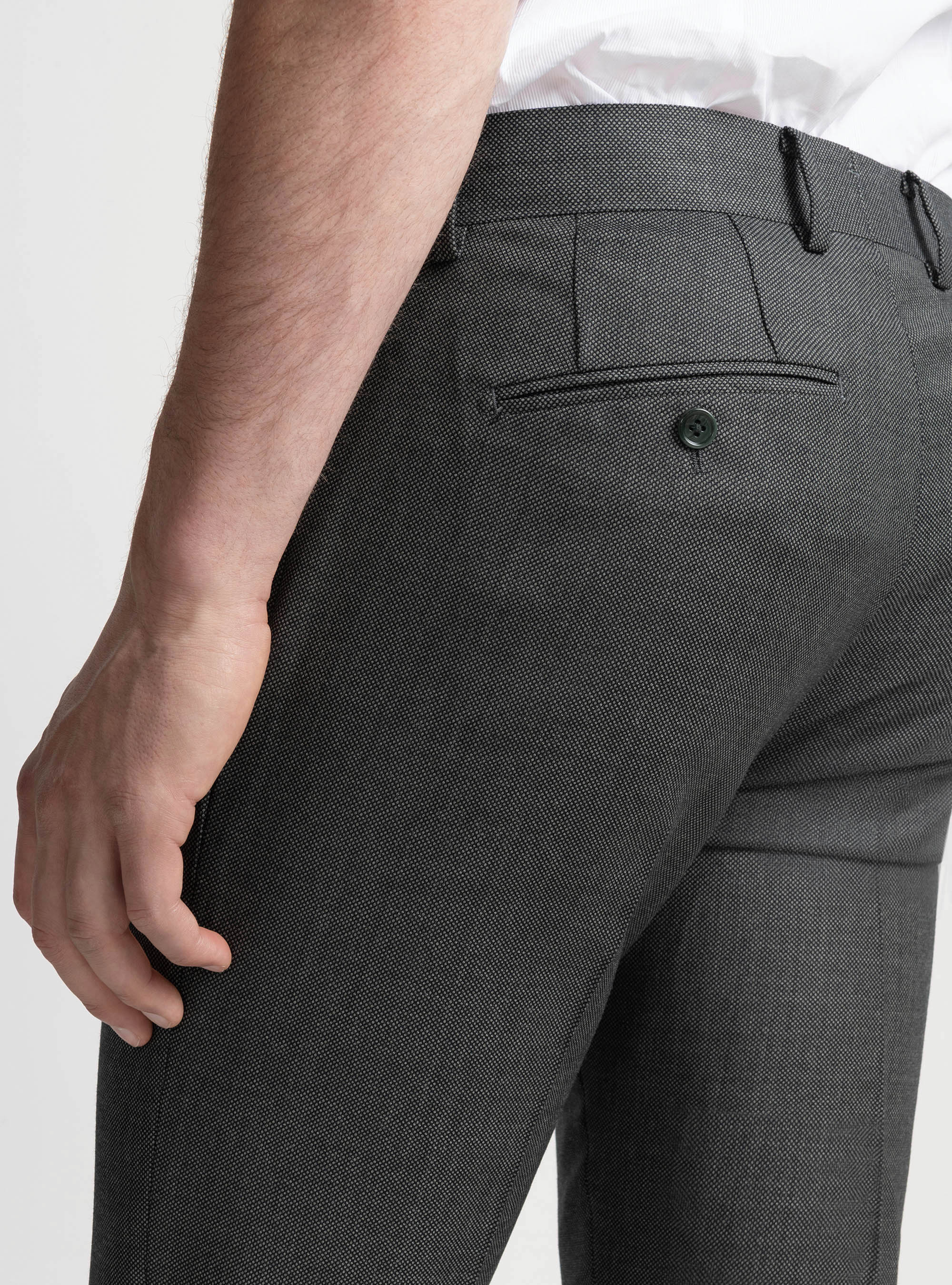 Pantalon de costume en laine Partridge eye Vitale Barberis Canonico, VERT