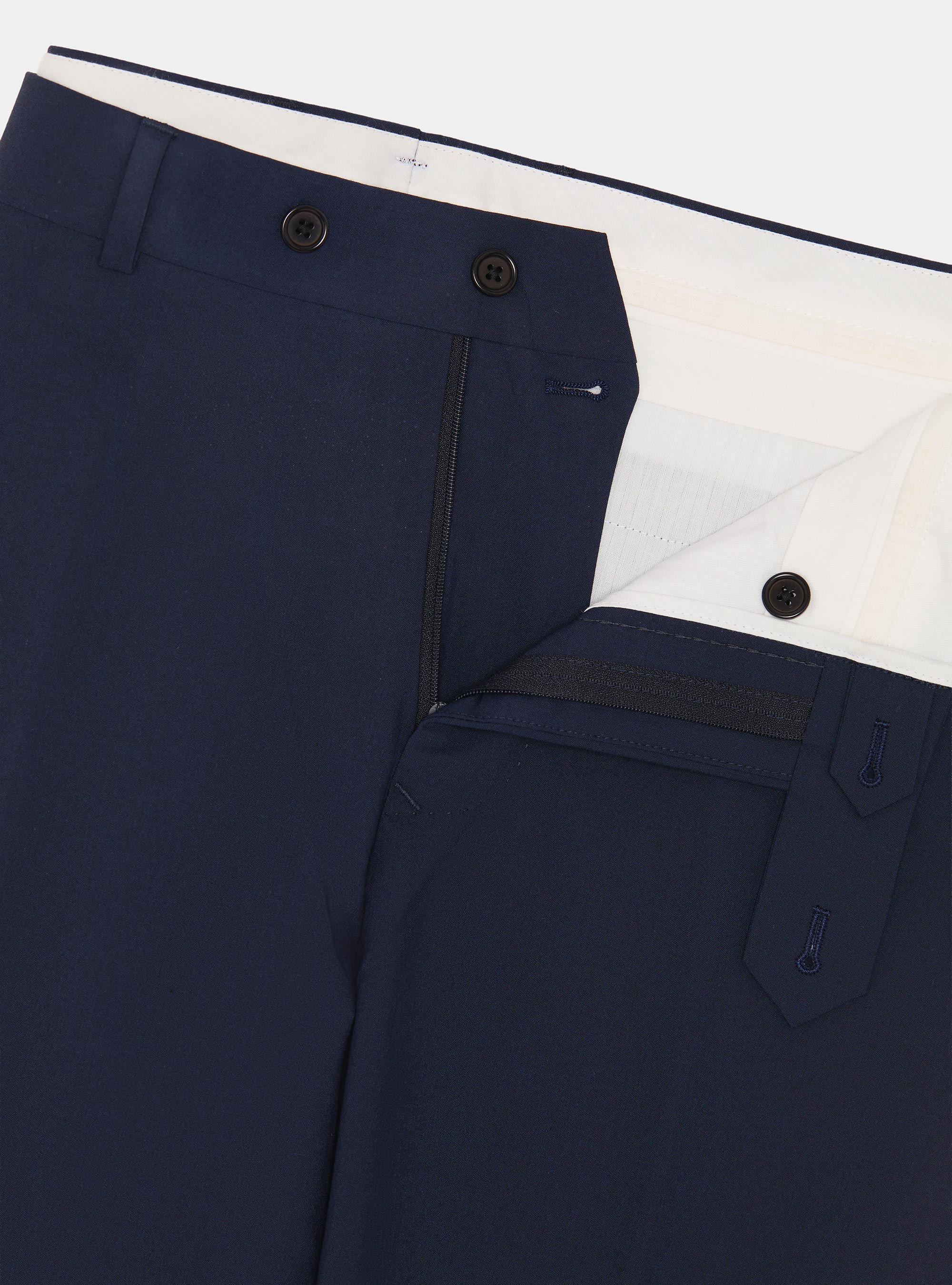 Slim-fit suit trousers, NAVY BLUE