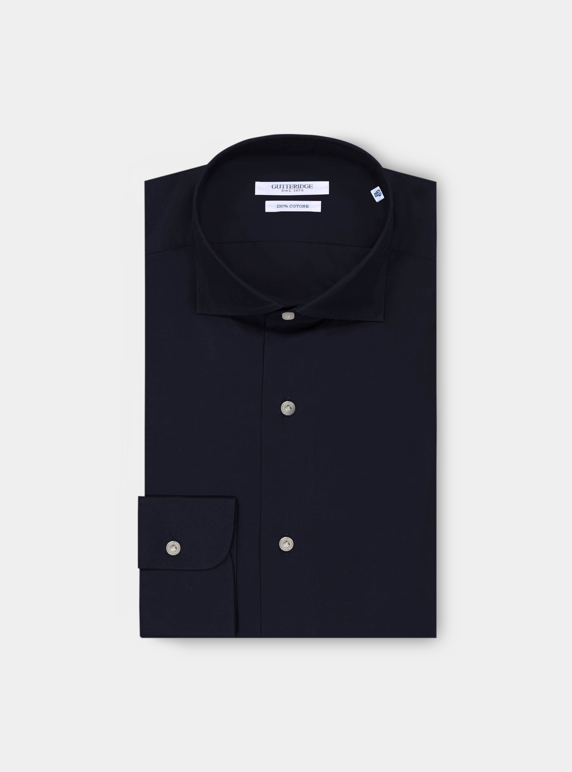 Camicia collo semiaperto di mussola