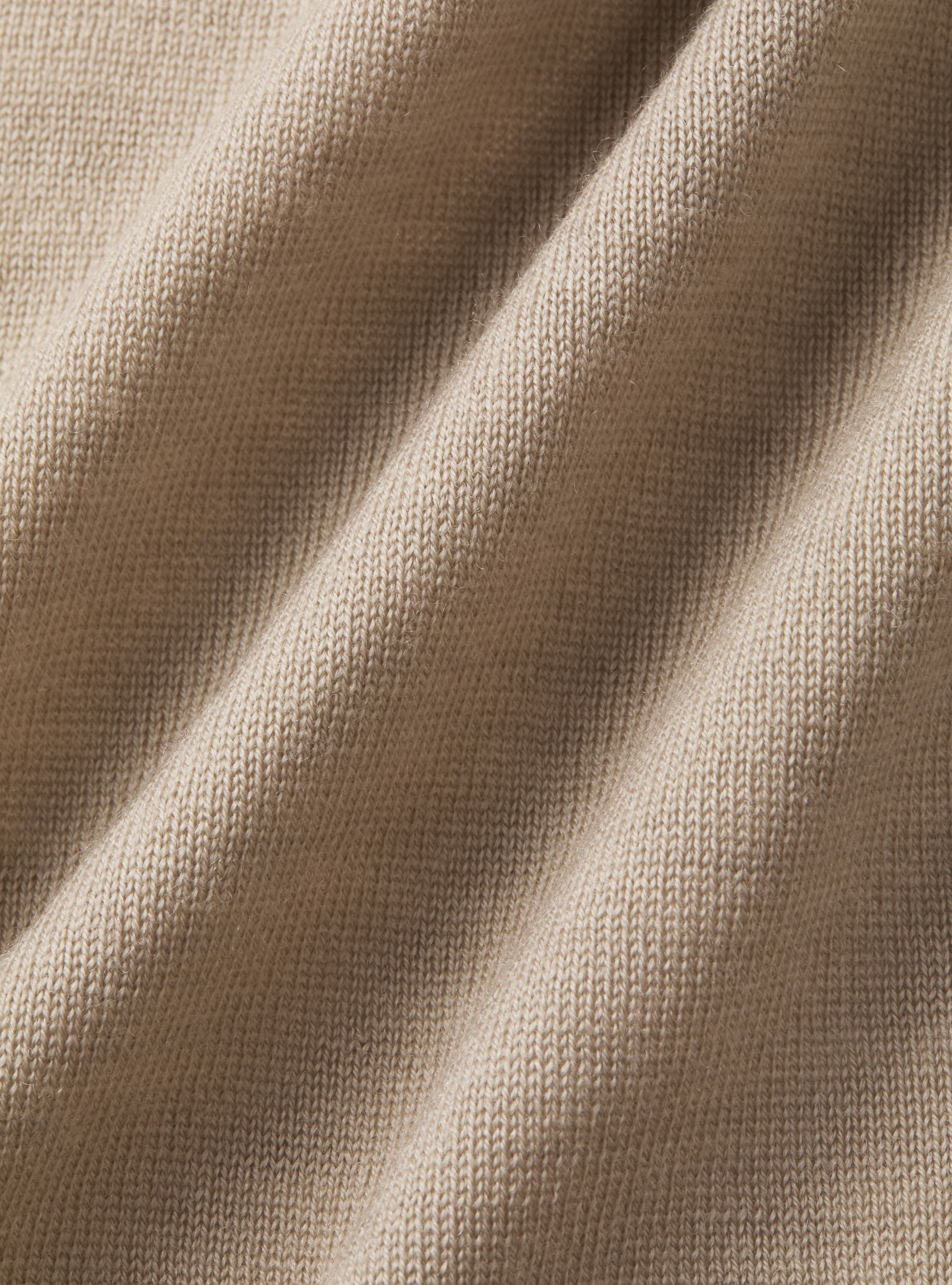 Gilet in maglia doppiopetto in pura lana merino extrafine, SABBIA