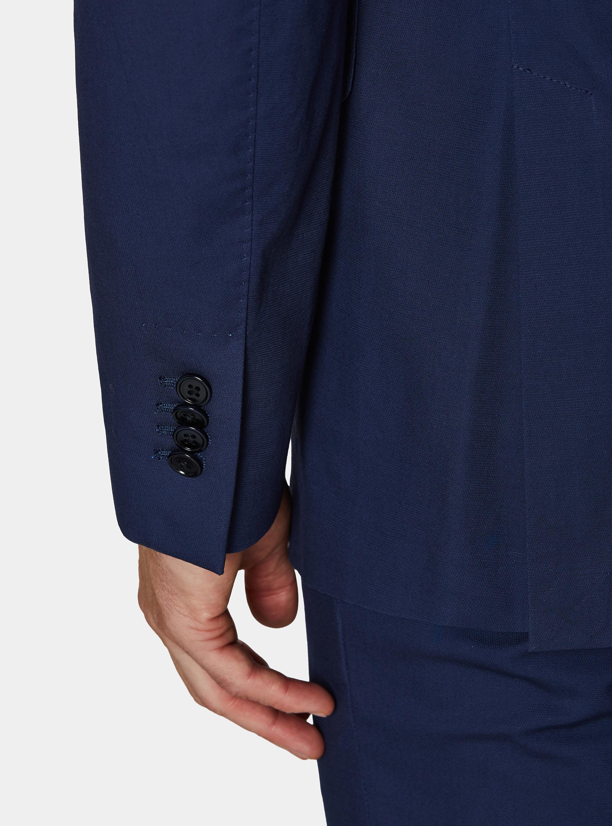 Cotton suit blazer, BLUE