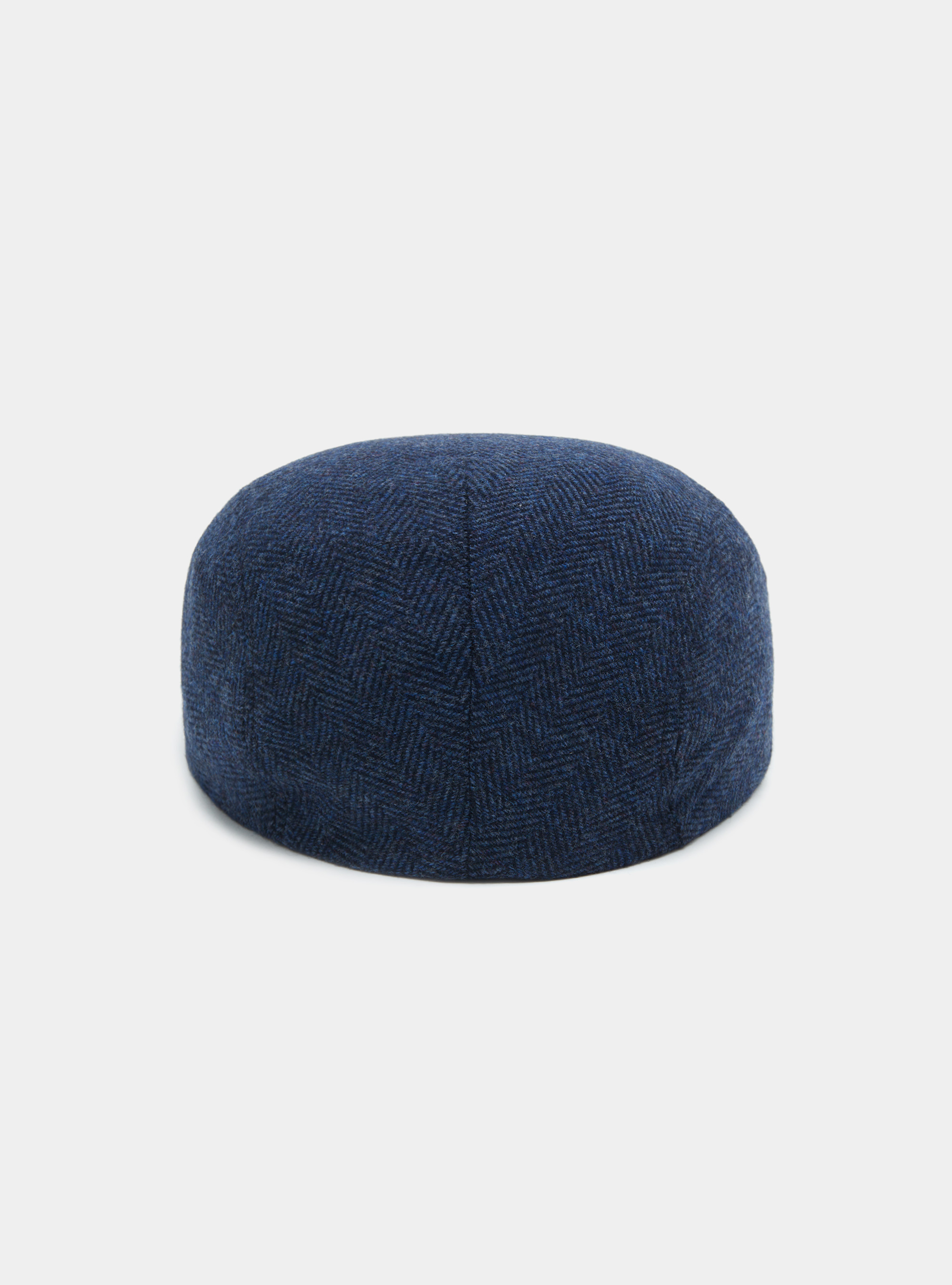 Coppola spigata in pura lana vergine e cashmere, BLU NAVY