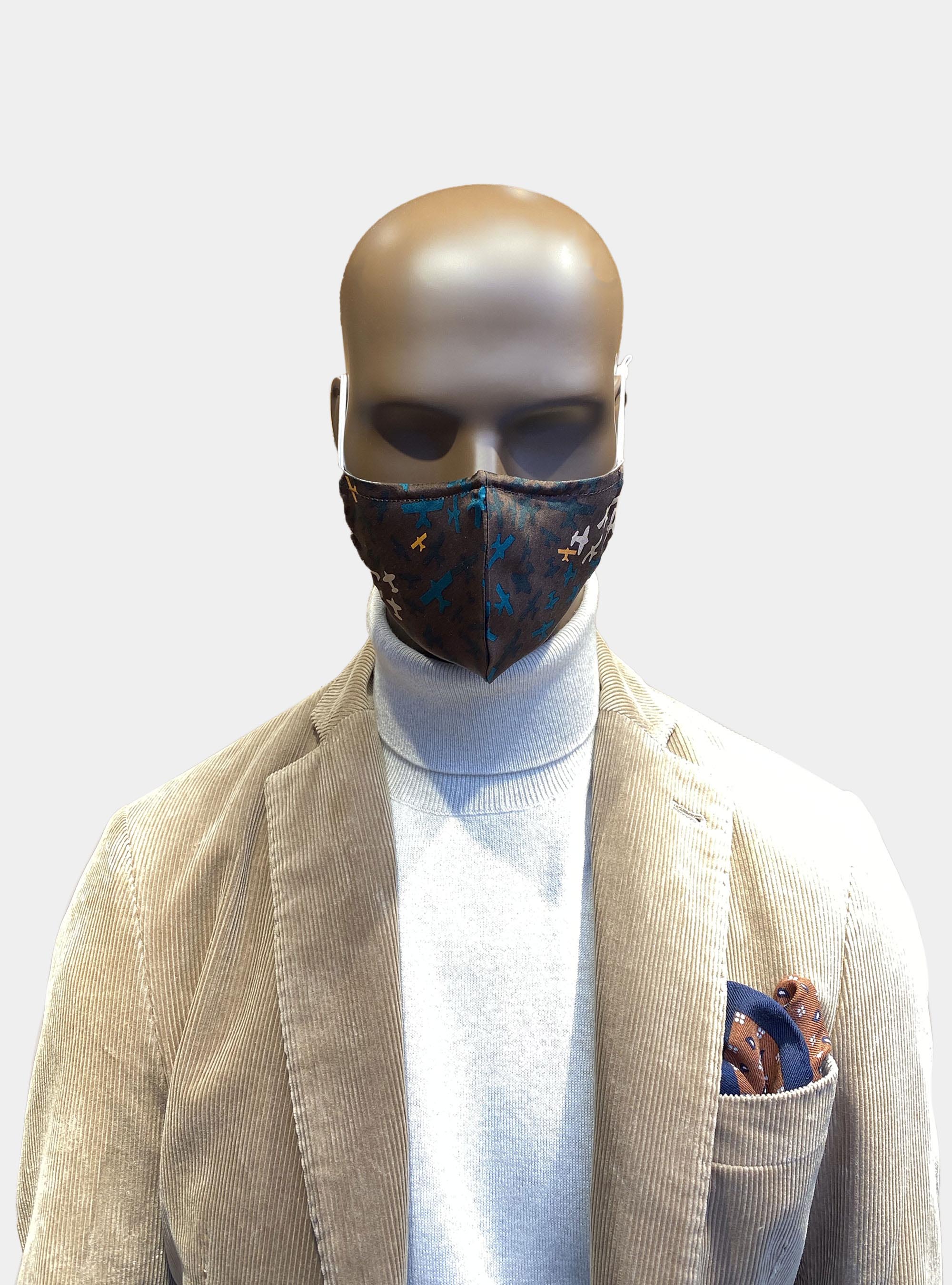 Couverture de masque motif avions, BOUE