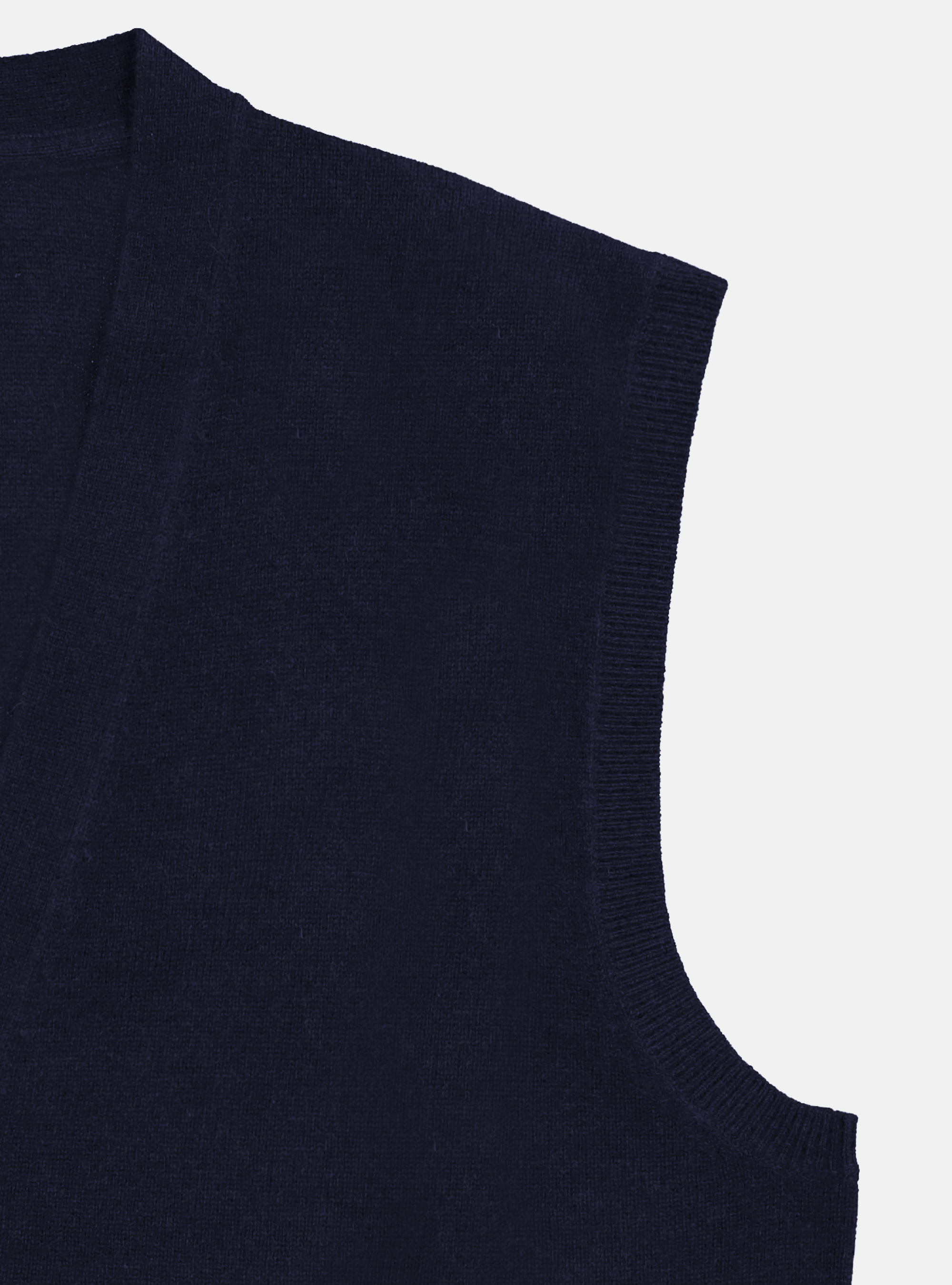 Pull gilet 100% cachemire, BLEU MARINE