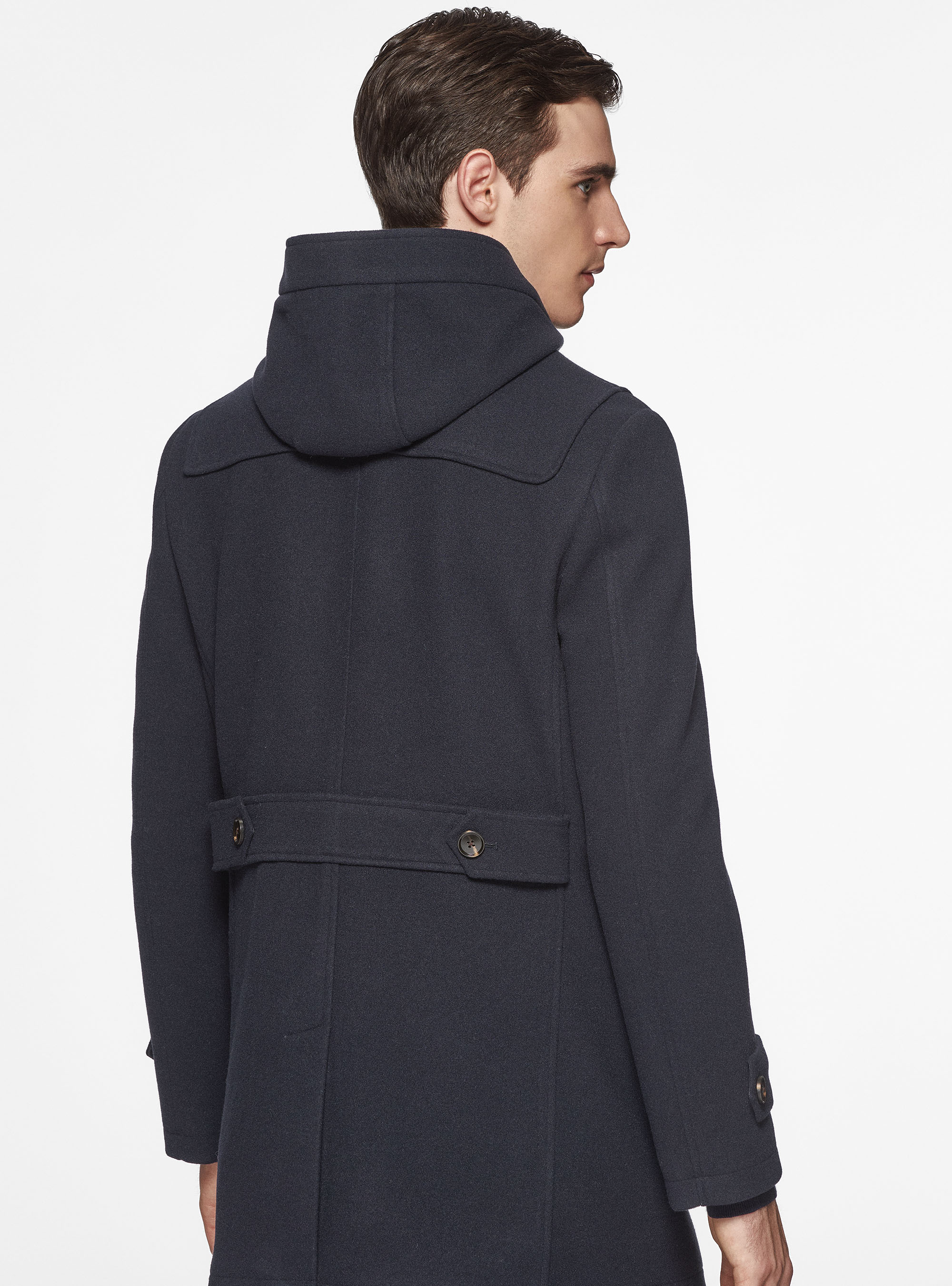【AAKE】HOODY HALF DUFFLE COAT Oversized Half Duffle Coat(BLACK) | ファッション通販サイト NUGU