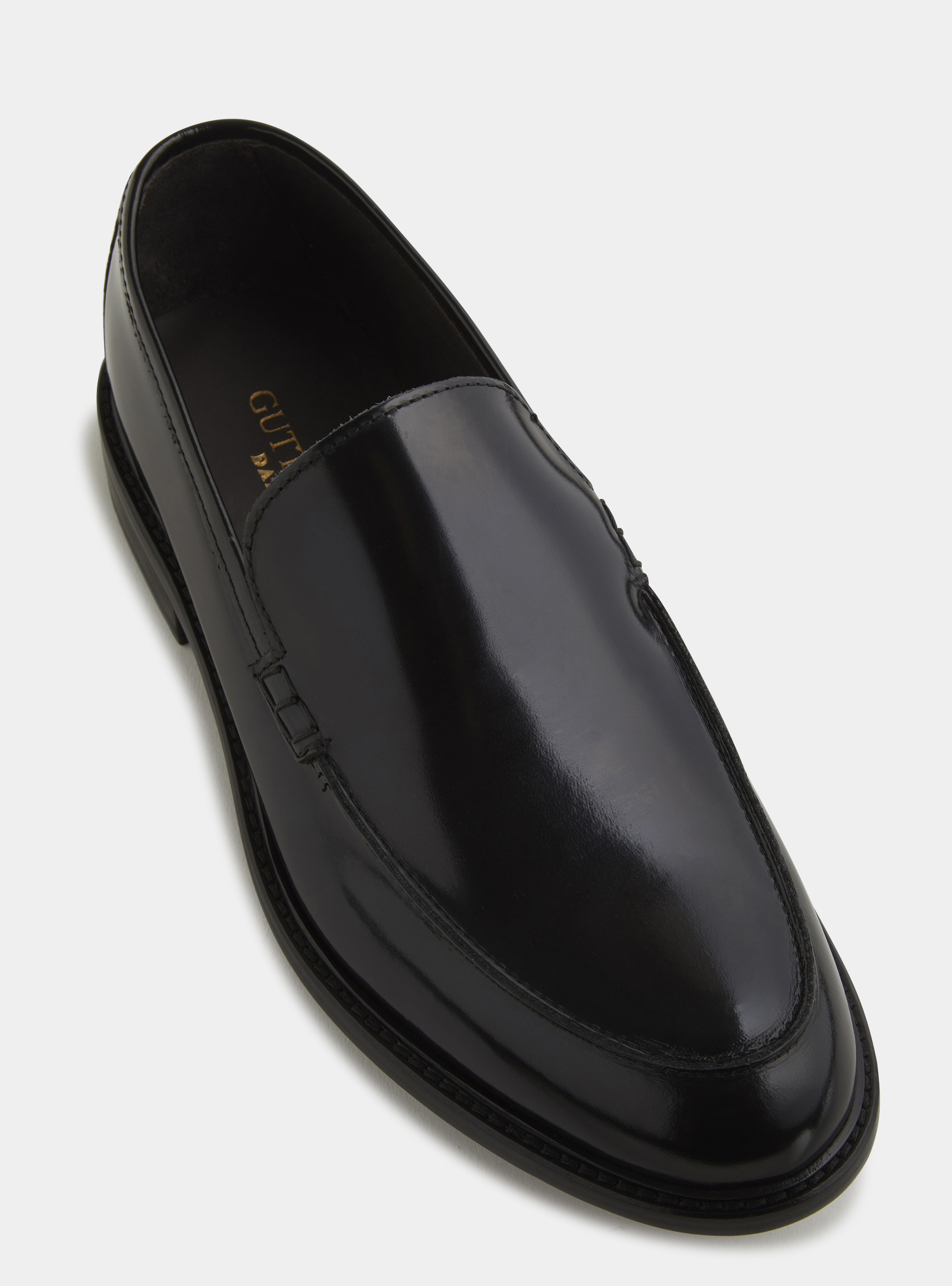 Mocassini in pelle abrasivata, NERO