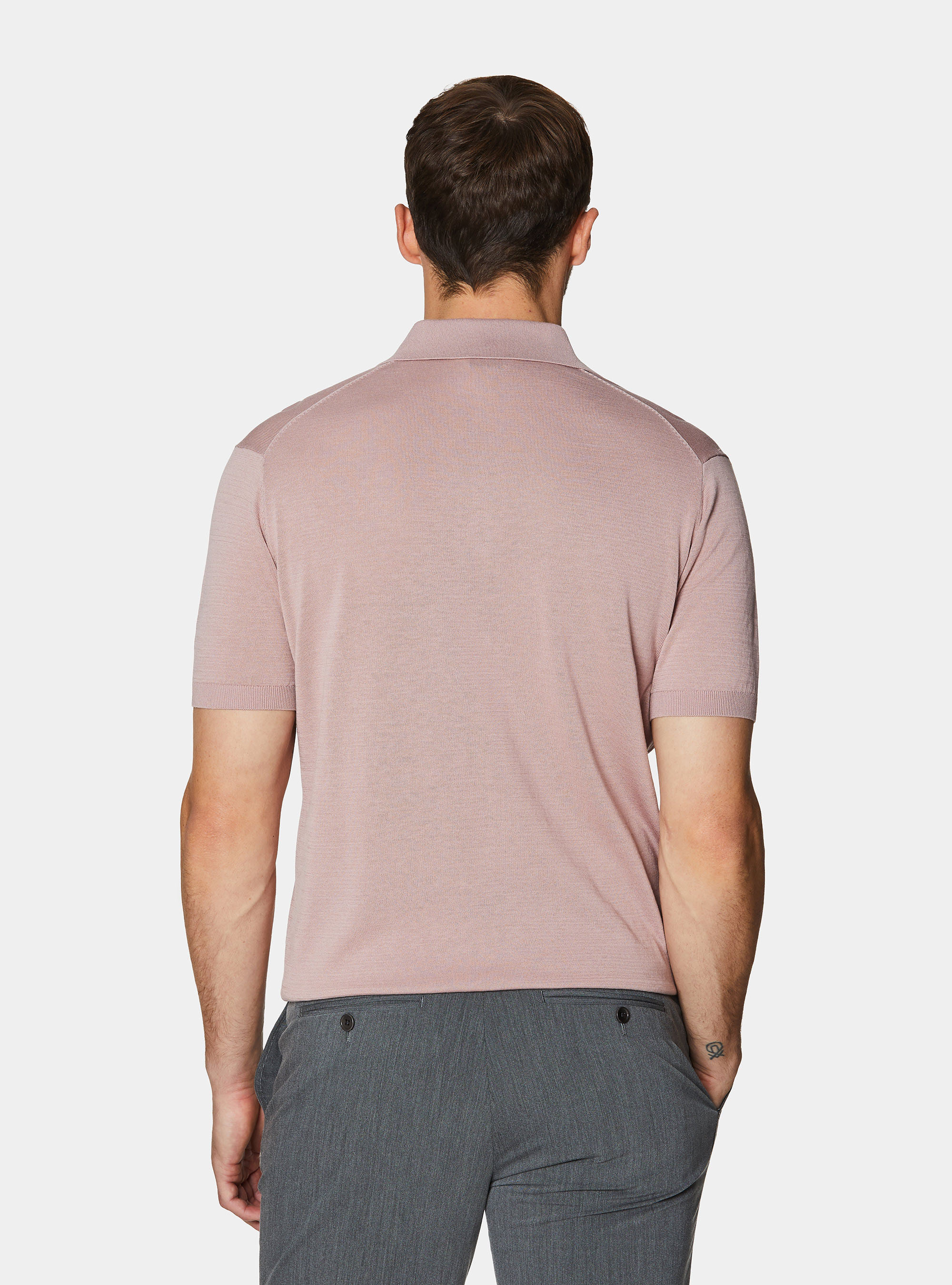 Polo en coton et soie, 0441C ROSA SCURO