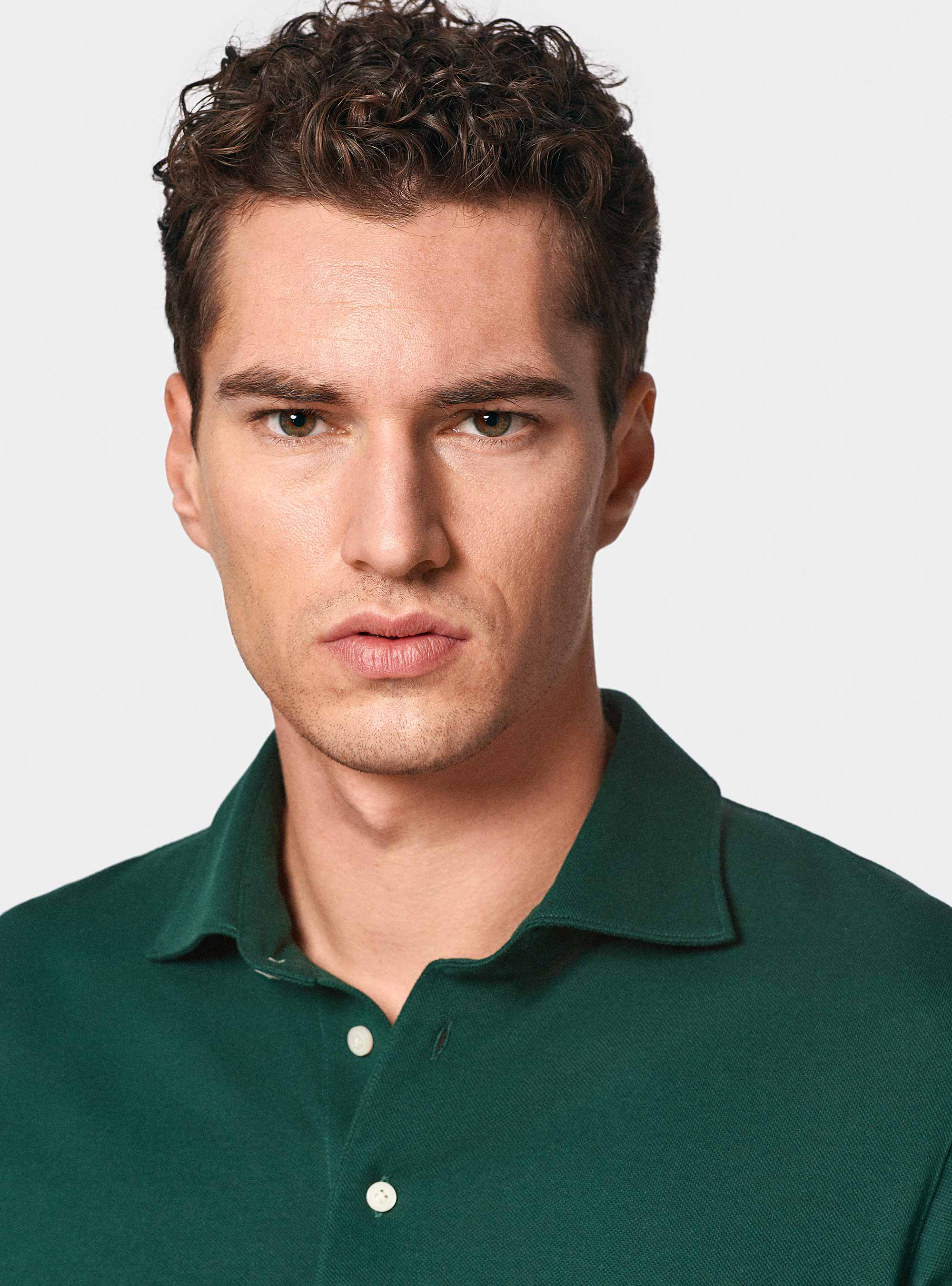 Polo de piqu&eacute; el&aacute;stico GT01, VERDE OLIVA