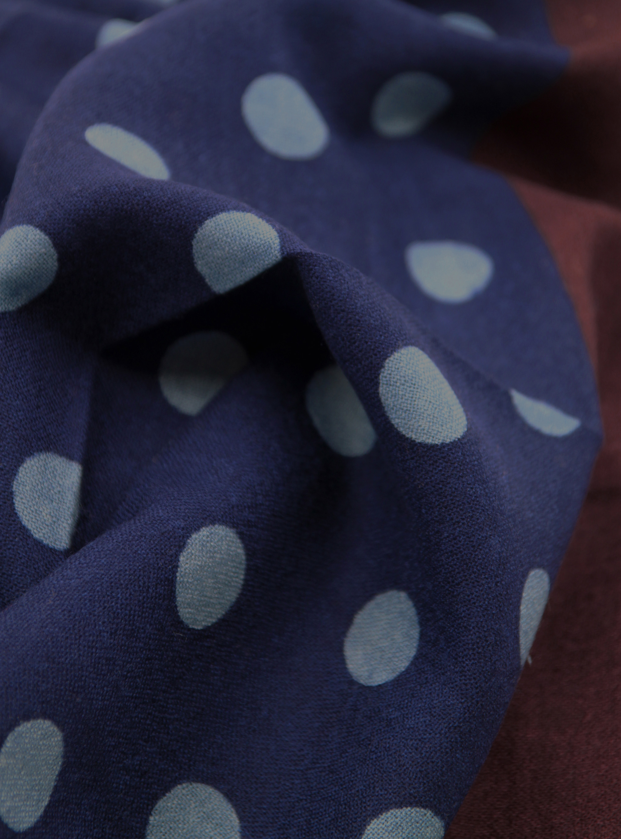 Bufanda en lana de lunares, GRIS CLARO