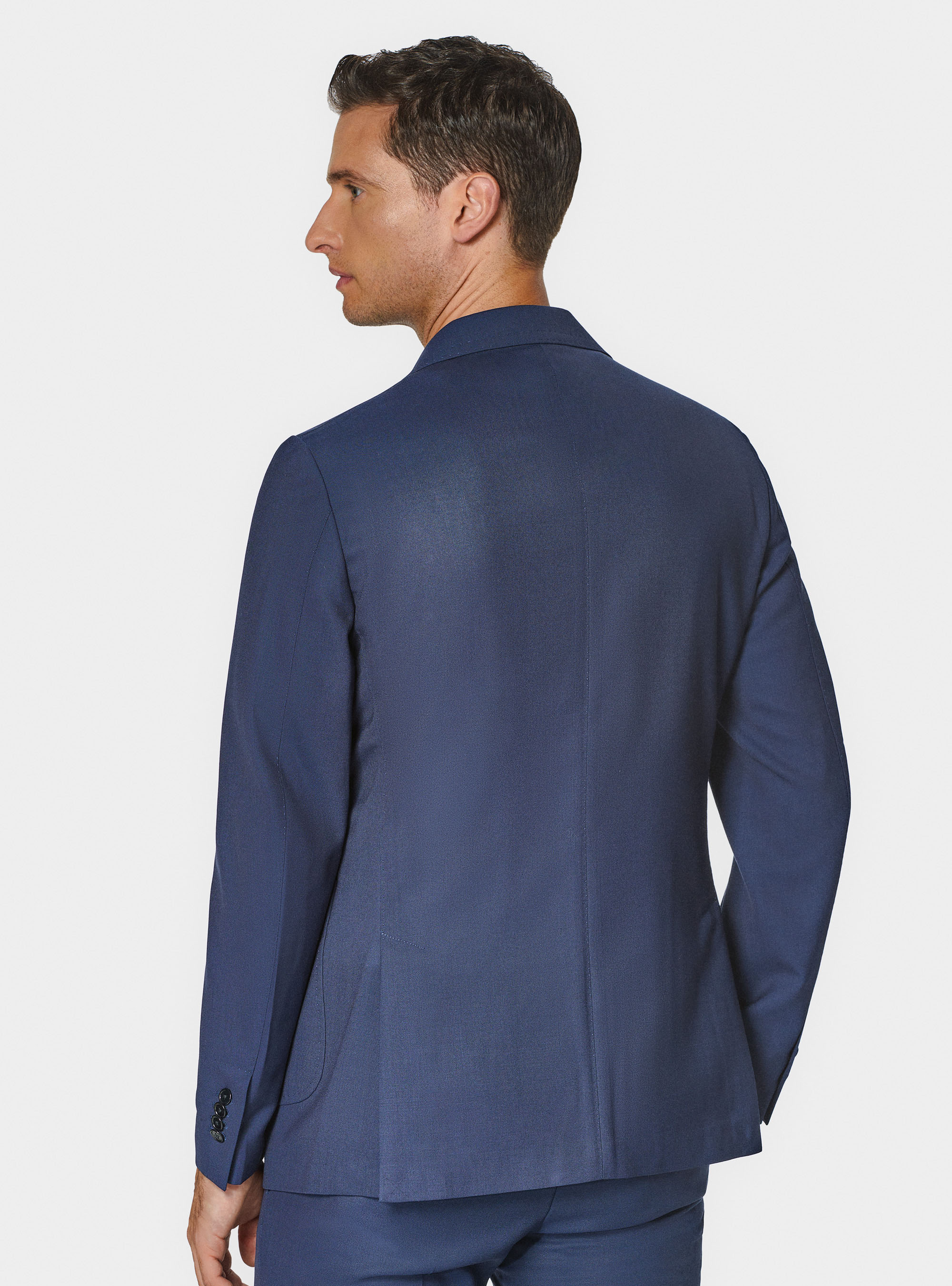 Giacca abito travel in pura lana Cerruti, BLU NAVY