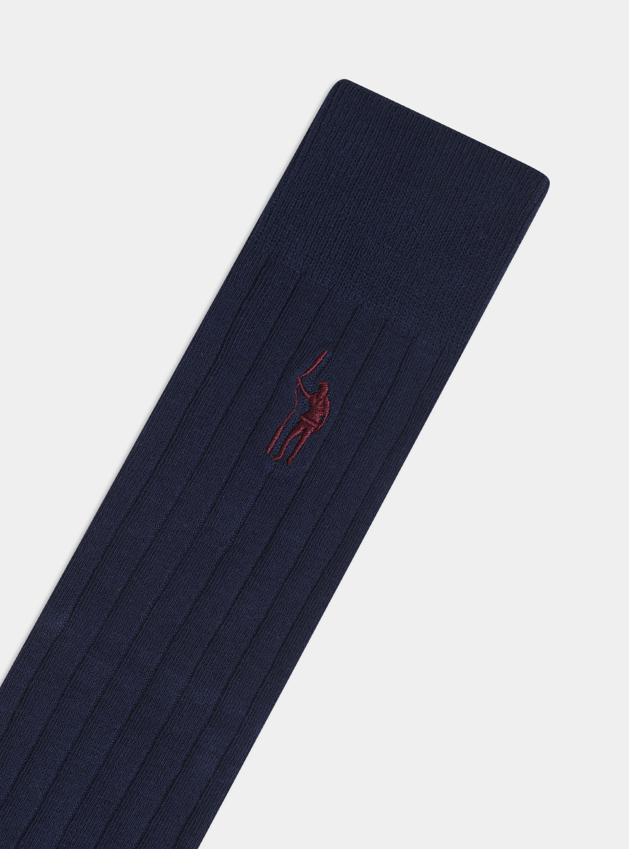 Calze misto cotone a coste, BLU NAVY