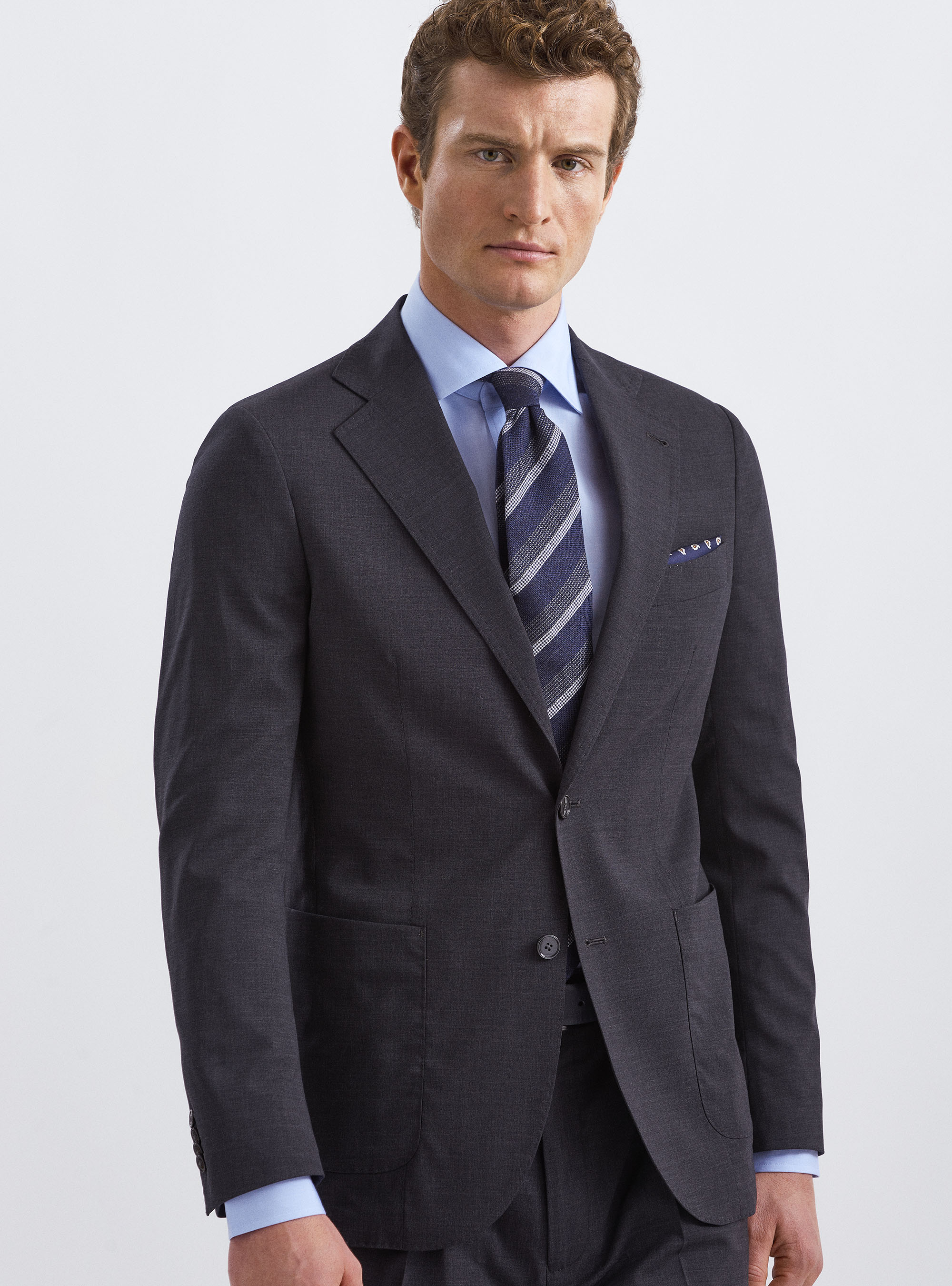 Giacca per abito in lana travel, ASFALTO 0112C