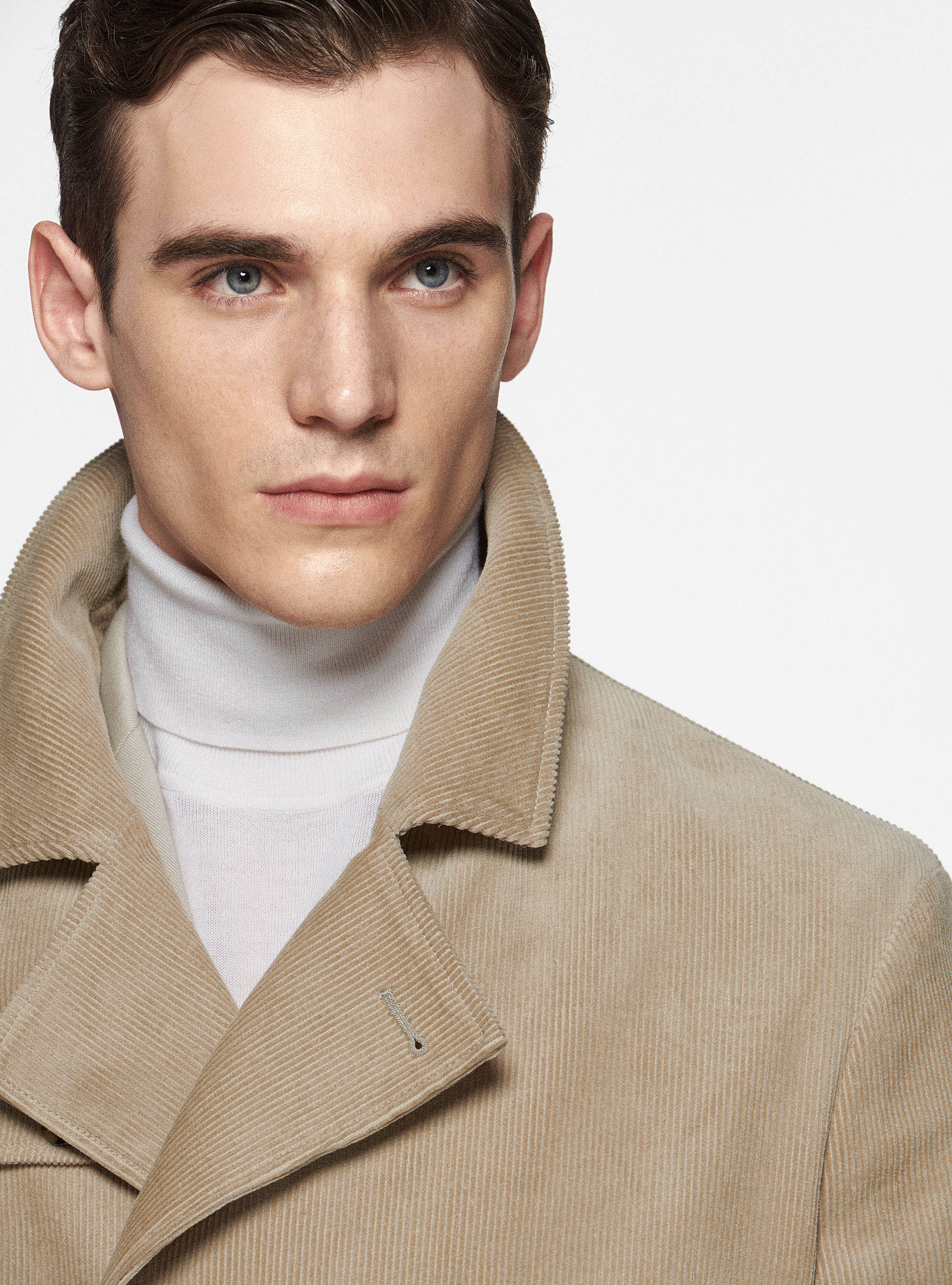 Corduroy trench coat, SAND