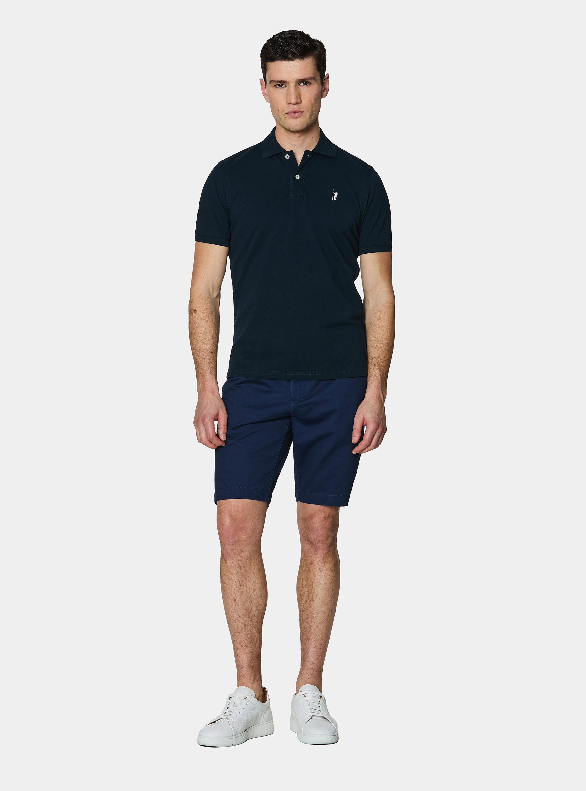Classic piqu&eacute; polo shirt, NAVY BLUE